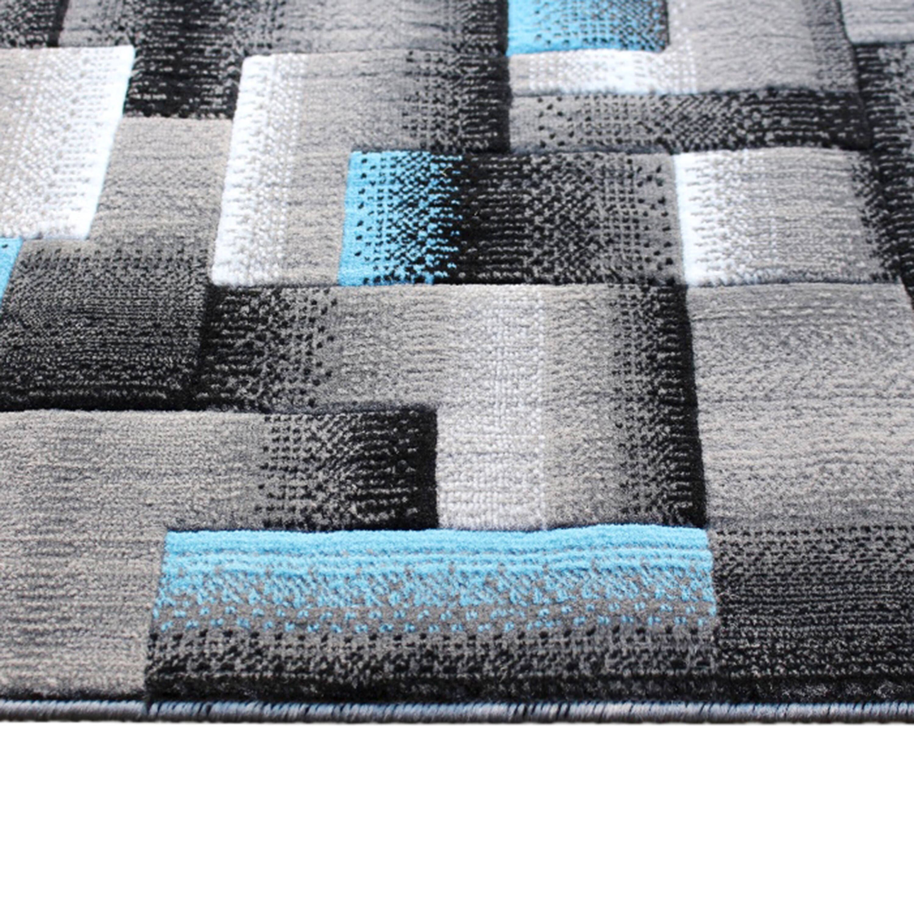 Emma + Oliver Malaga 2x7 Modern Cubist Olefin Accent Runner Rug in ...
