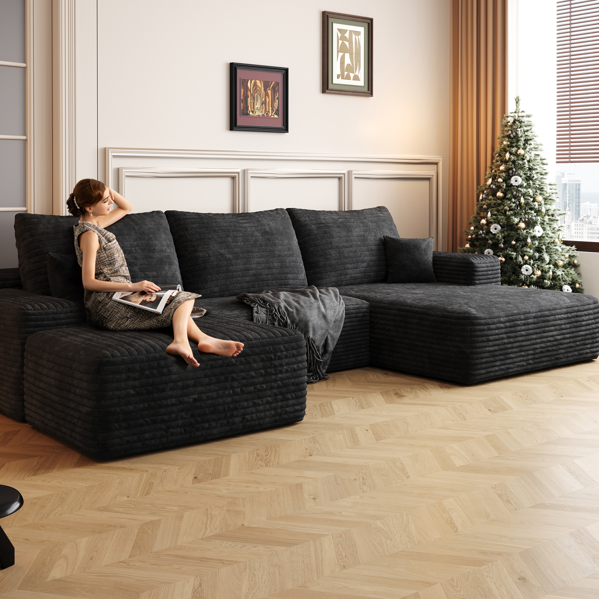  00027-BLACK Sofas-Loveseats - View #4