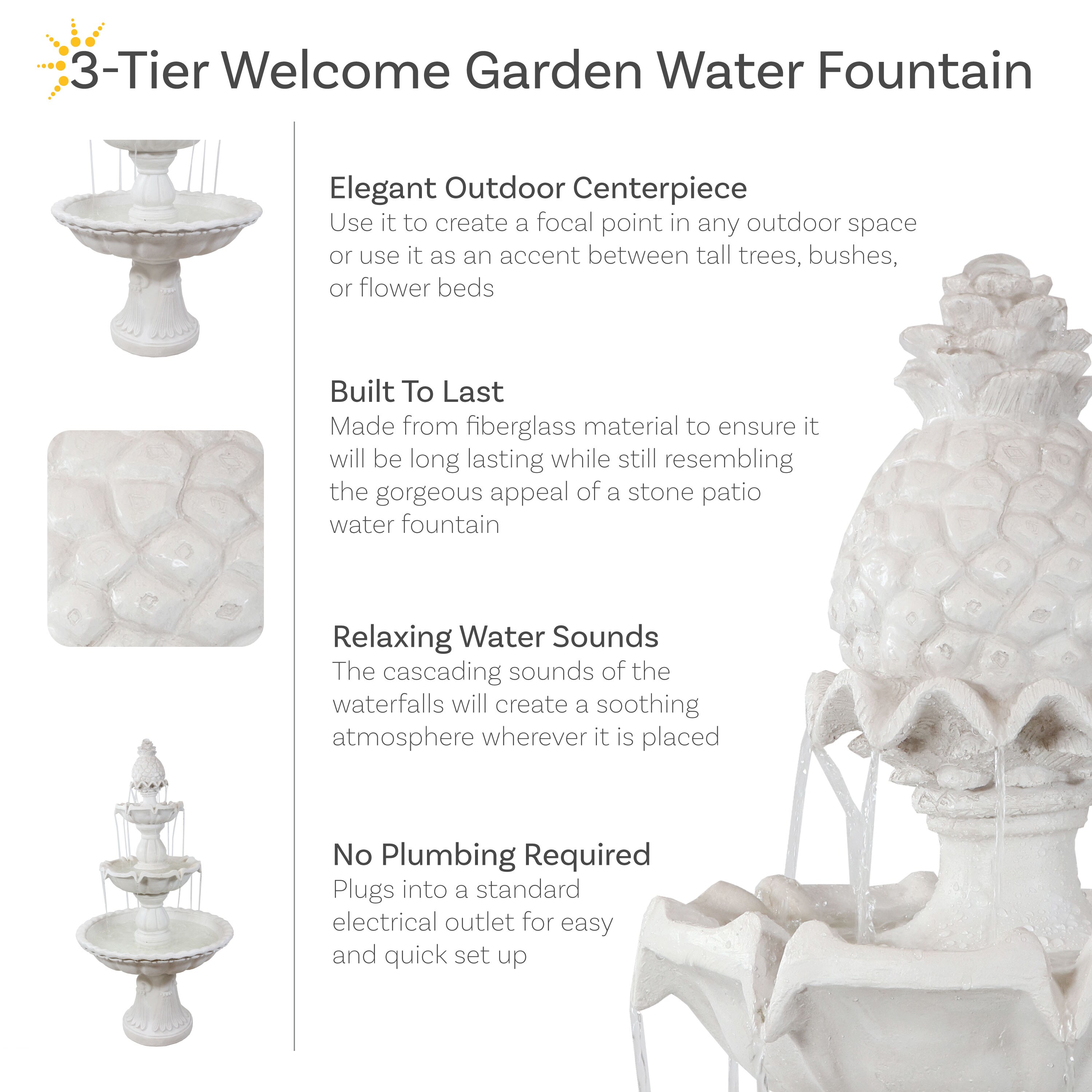 Sunnydaze Decor FC-73018 fountains - View #12