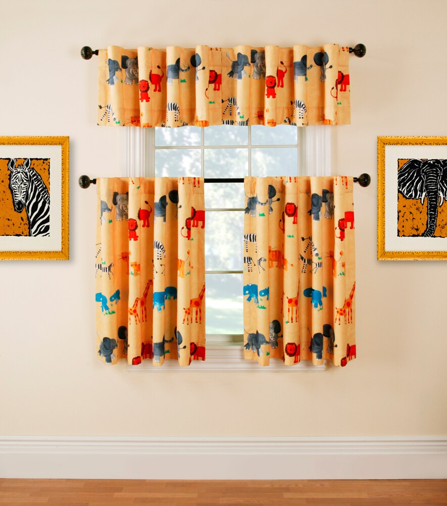 firefend LH-004-001-750 18-in Animal Park Back Tab Single Curtain Panel
