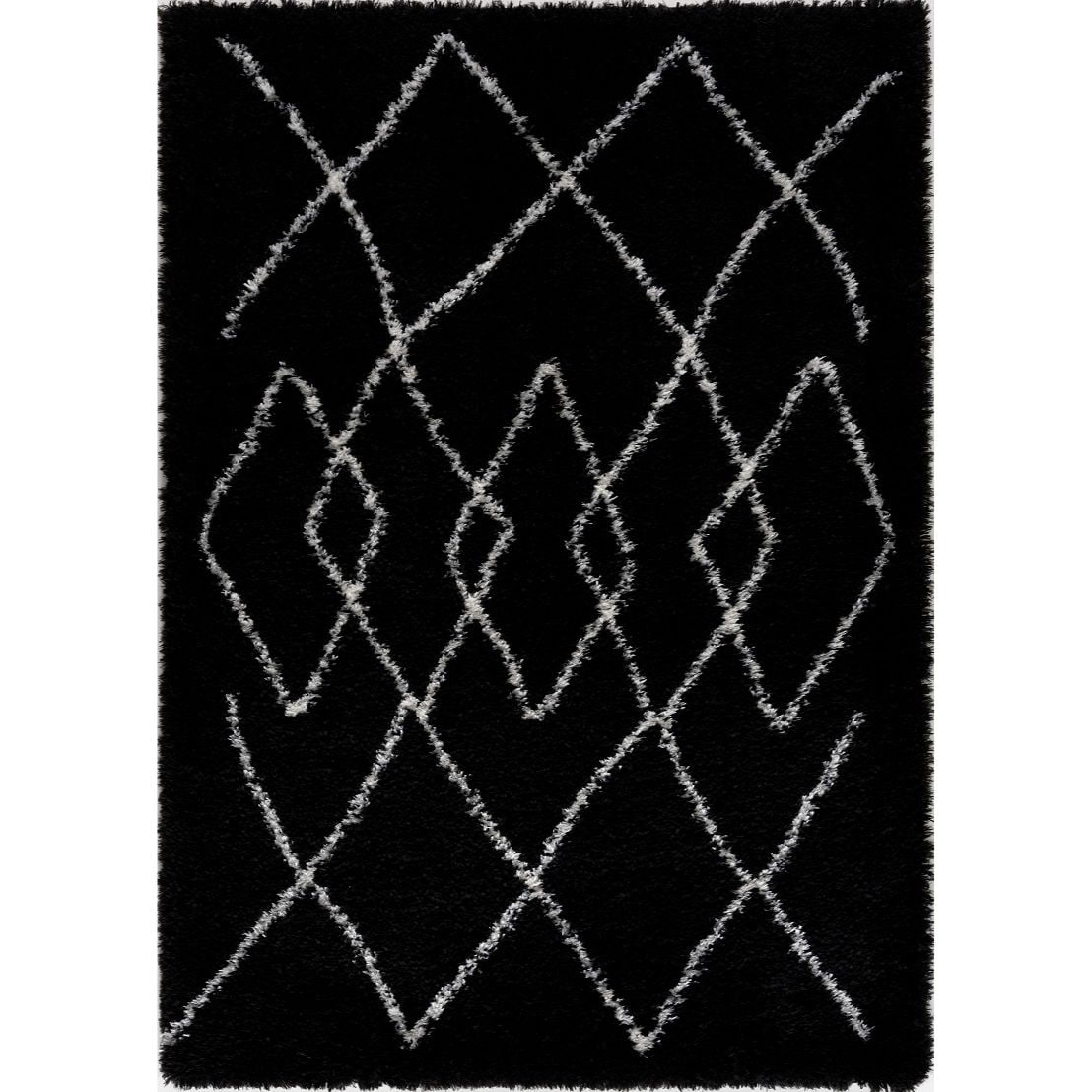 Fanmats  Gray & Black Abstract Diamond 3x5 Rug