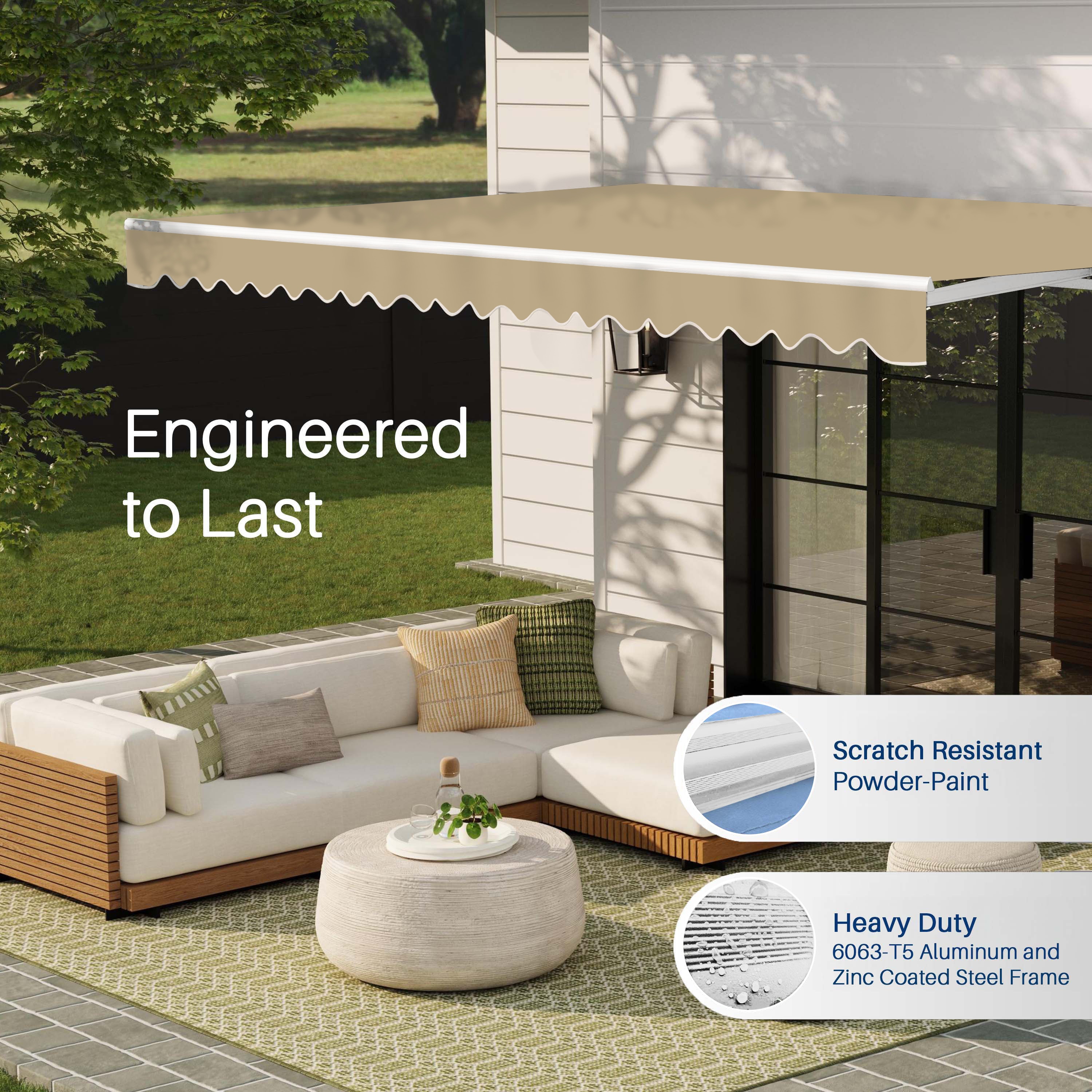 ALEKO AW12X10SAND31-LO awnings - View #6