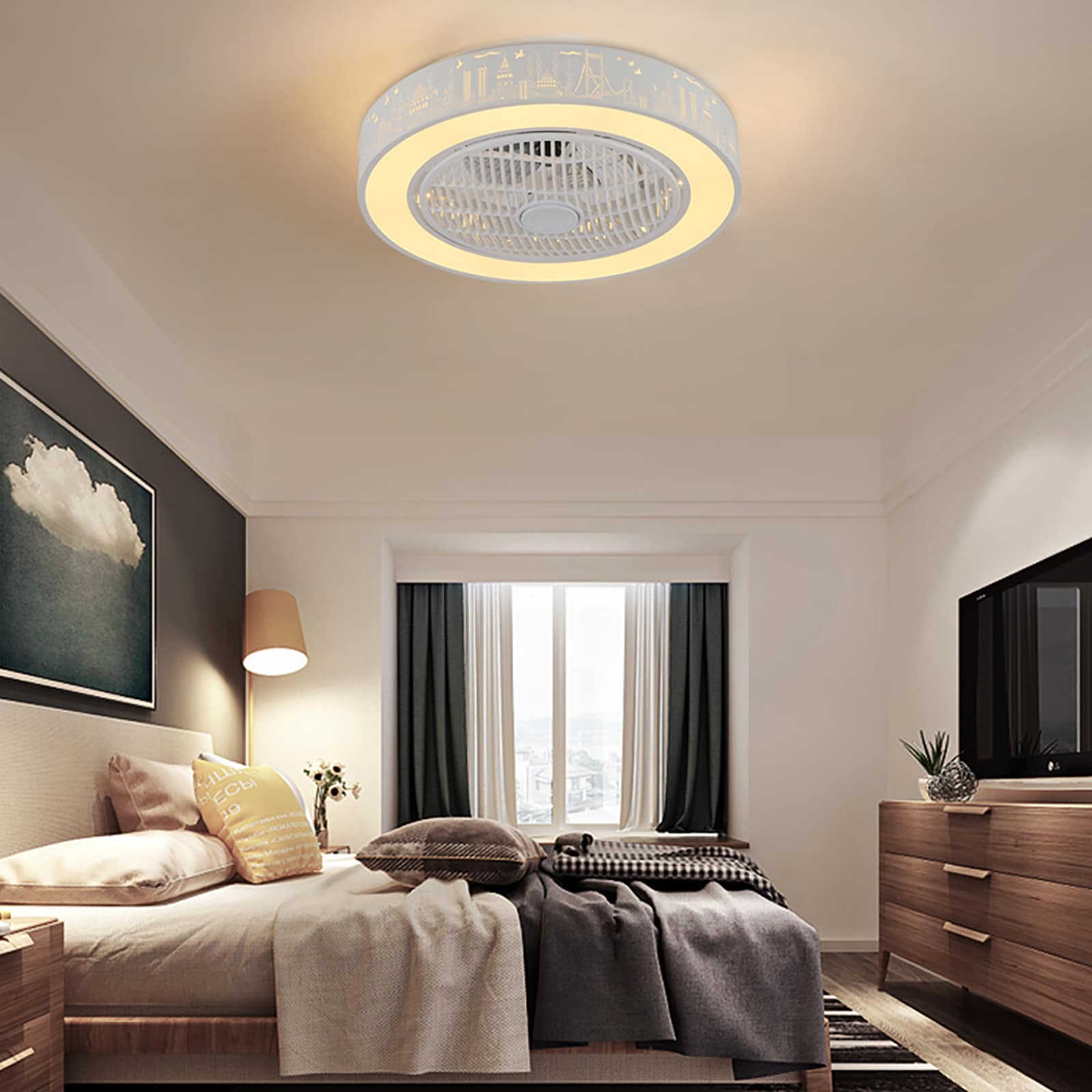 Oukaning HG-HJWJL-6385-US Ceiling-Fans - View #2