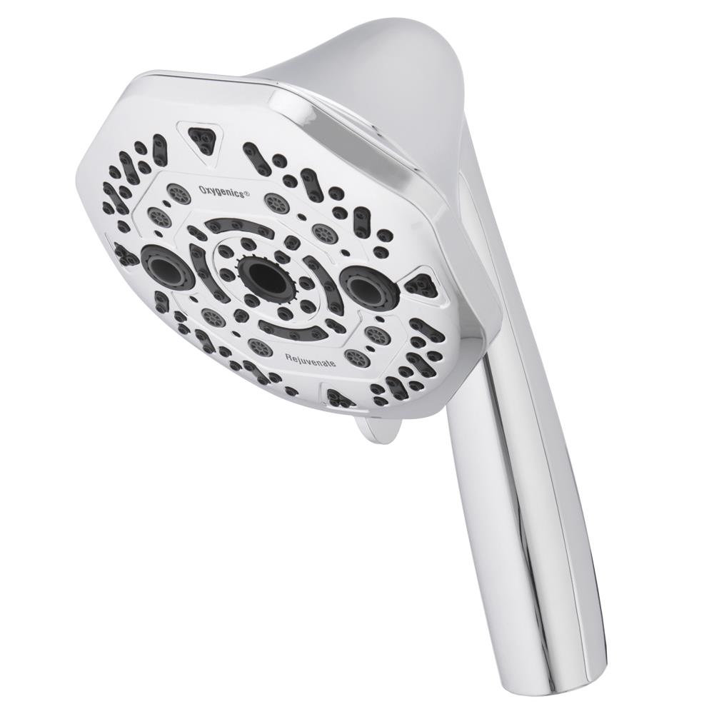 Oxygenics Rejuvenate Chrome Polygon Handheld Shower Head 2GPM (7.6LPM) at