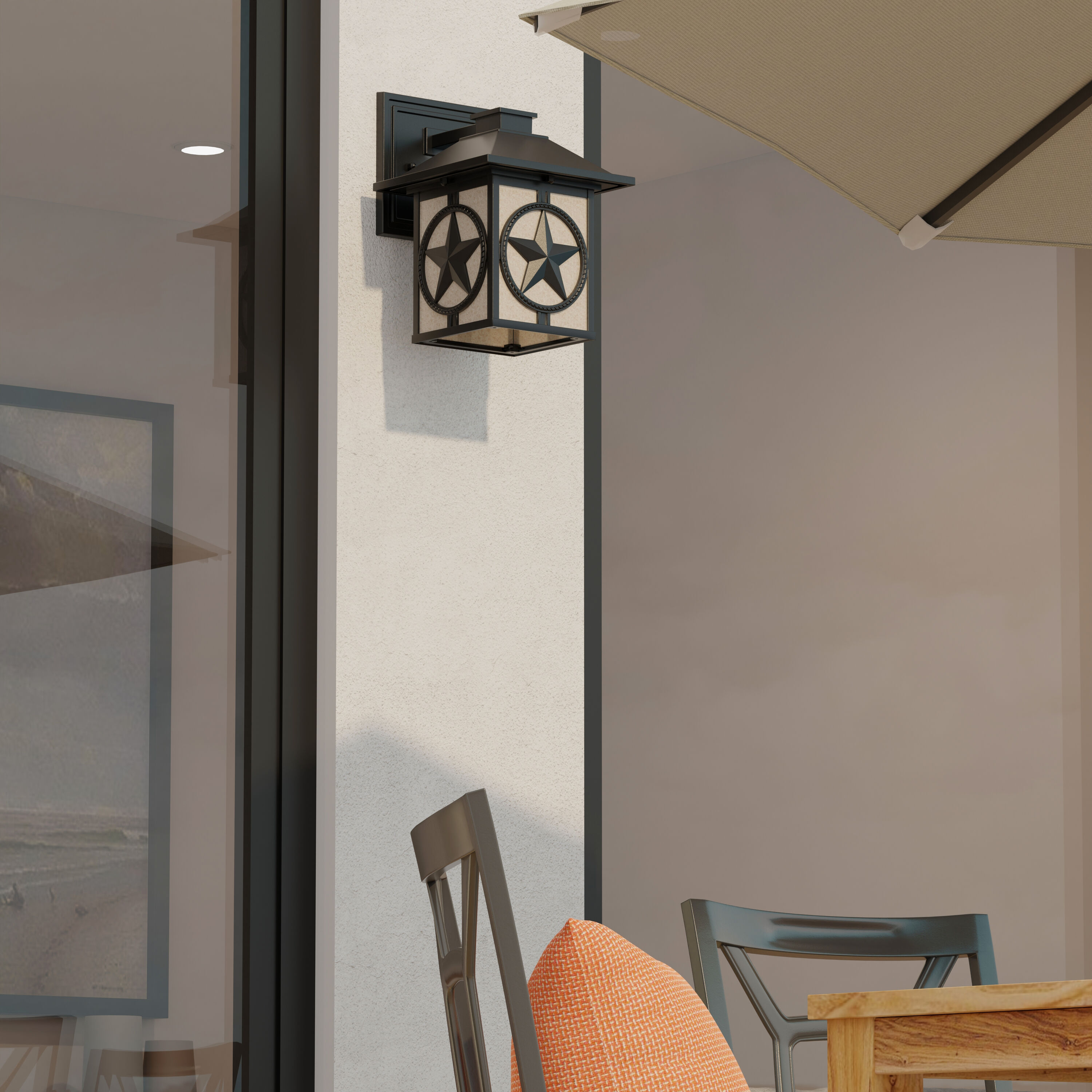 allen + roth WL129MBK Outdoor-Wall-Lighting - View #5