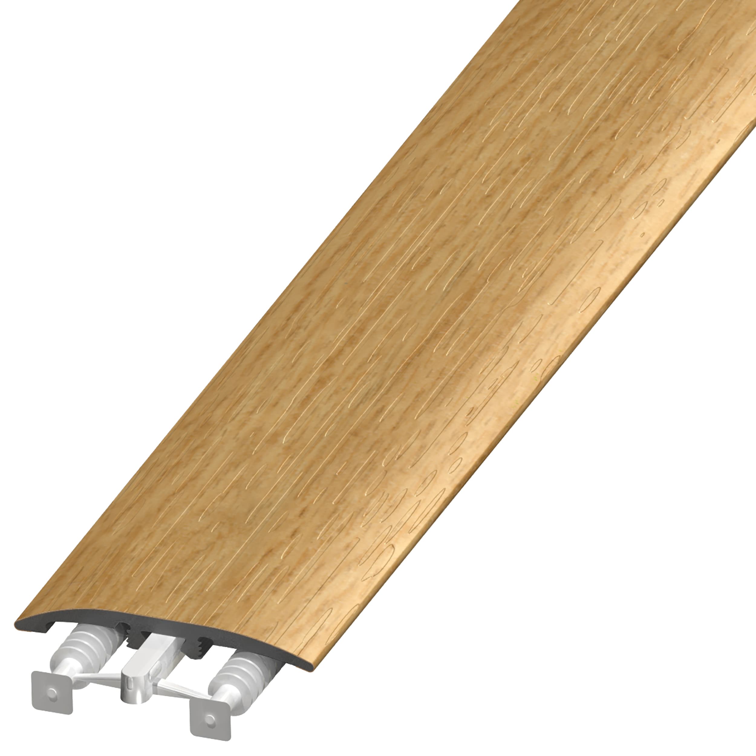 Versatrim SLT-117260-P32 Allura Flex Allura Flex in color Honey Elegant Oak 0.25-in T x 2-in W x 94-in L PVC 3-in-1 T-moulding/Reducer/Endcap