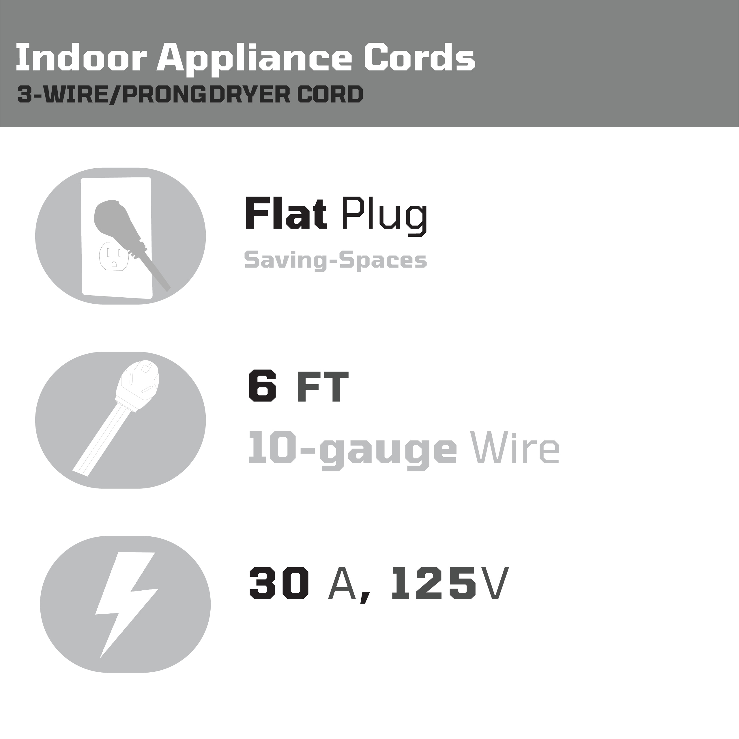 Utilitech 0122 Appliance-Power-Cords - View #3