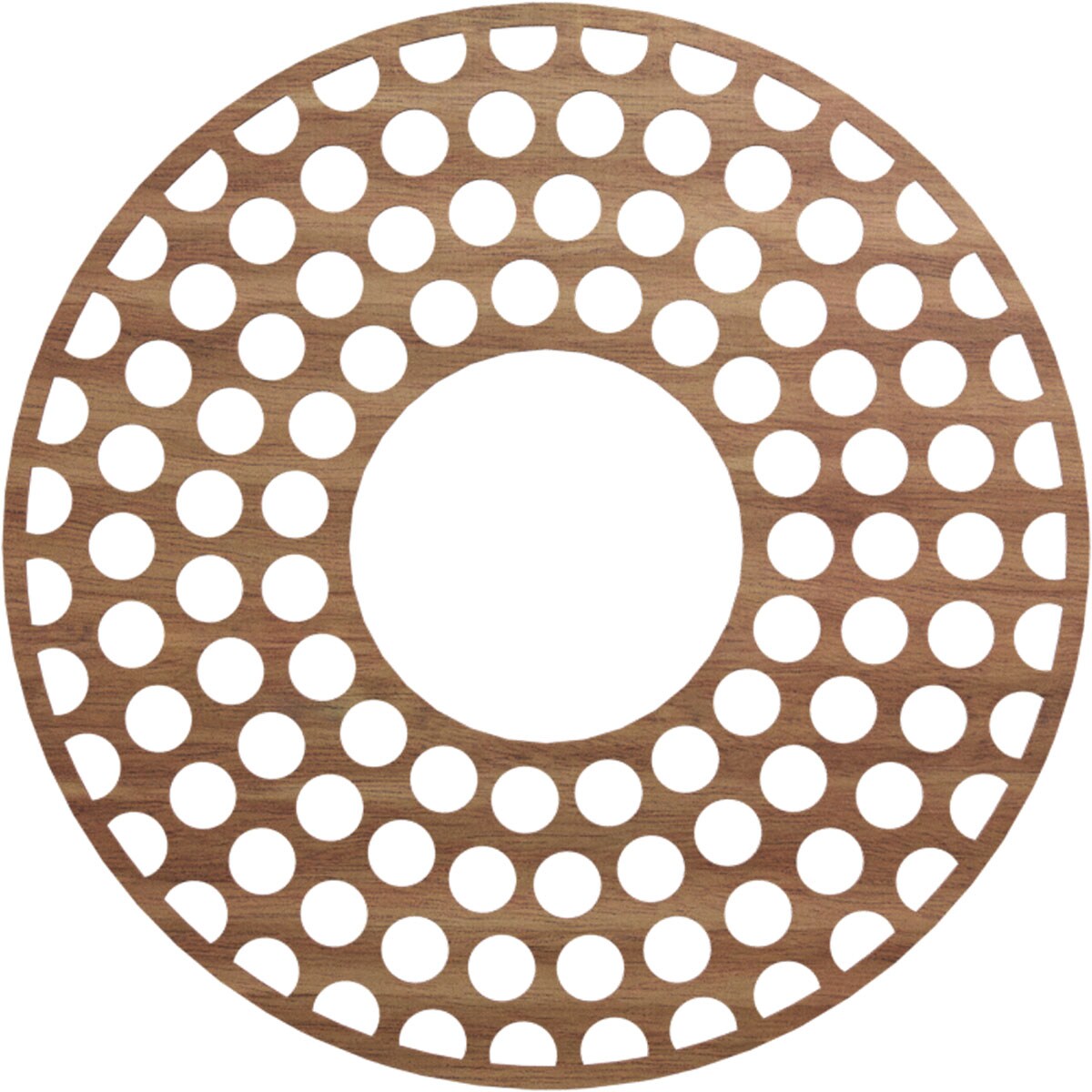 Ekena Millwork CMWP38X38X0250FFWA Fink Fretwork Pierced 38-in W x 38-in L Modern Walnut Wood Whole Ceiling Medallion