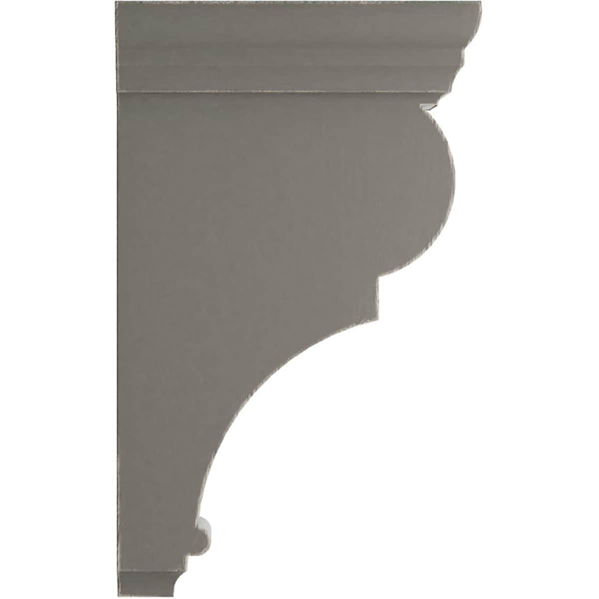 Reclaimed Grey Rubberwood Vintage Decor Corbel, 12" Height