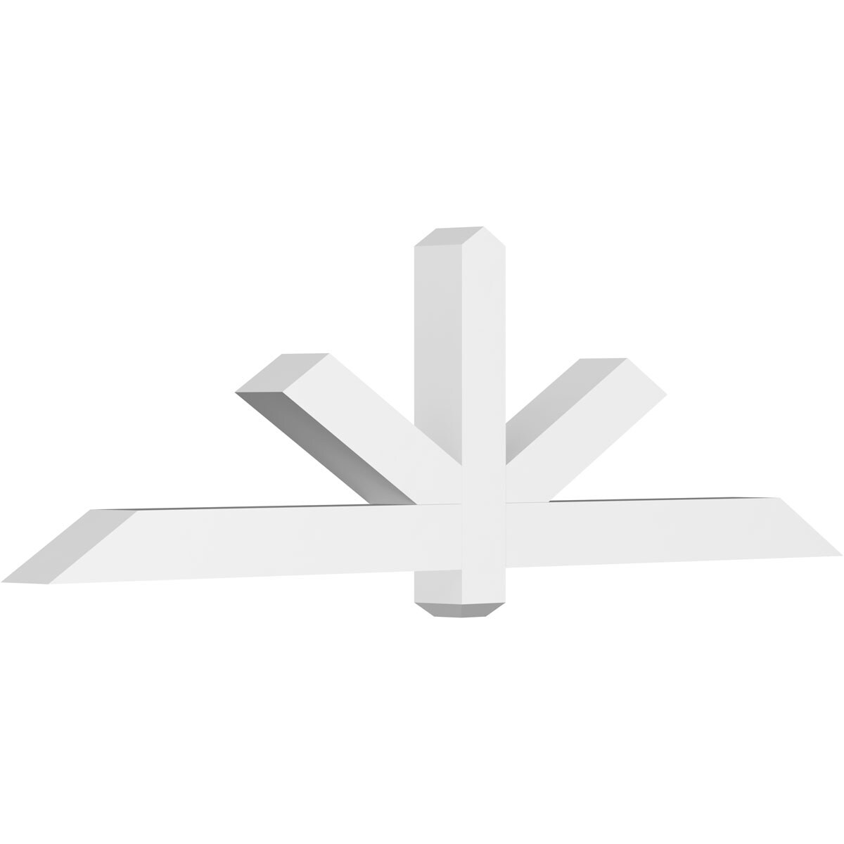 Ekena Millwork GBP072X21X0404KEN00 Kennewick White PVC Gable bracket