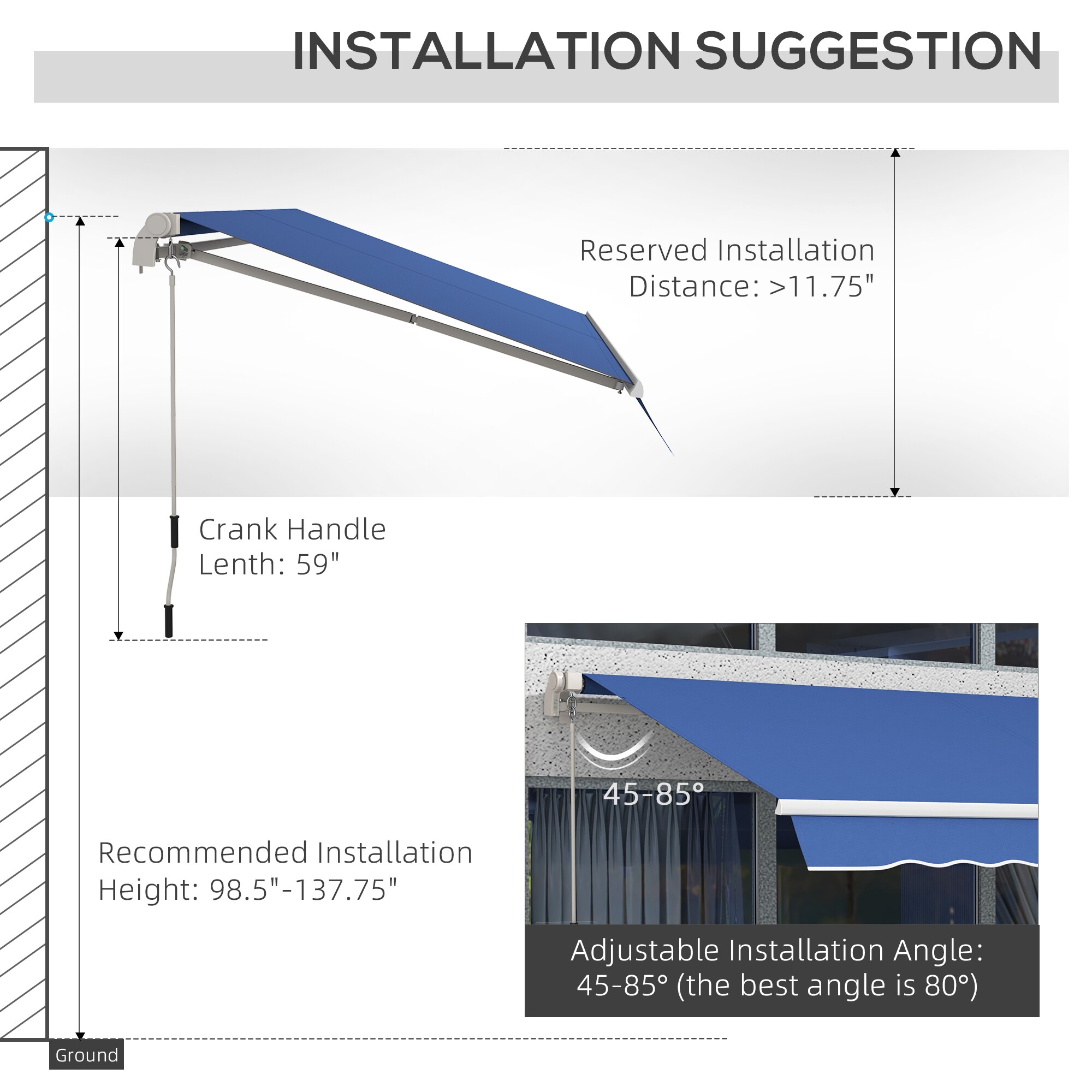 Outsunny 840-207V00DB awnings - View #6