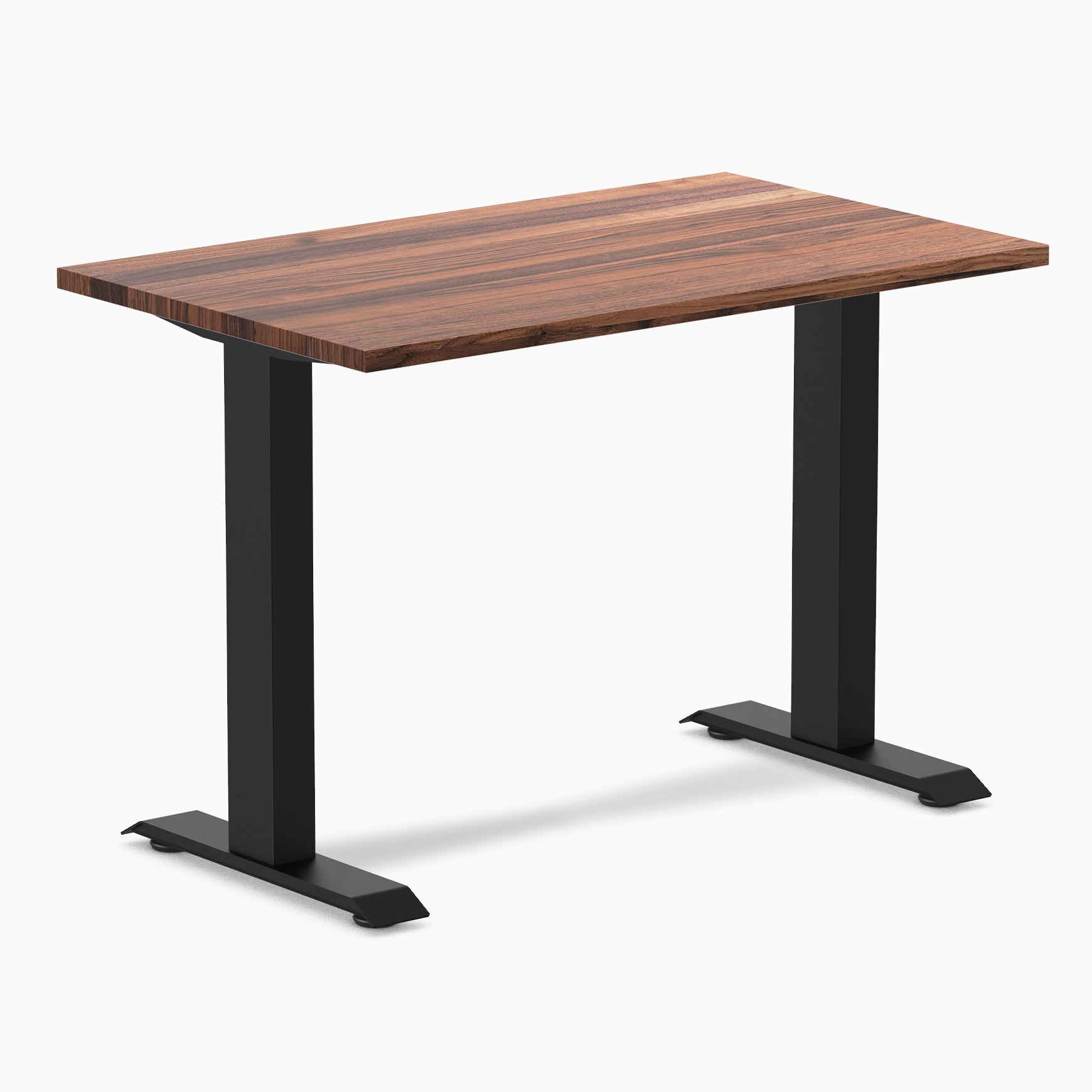 Desky  Zero Mini Hardwood Office Desk - Walnut / 40 x 24 inches / Matte Black