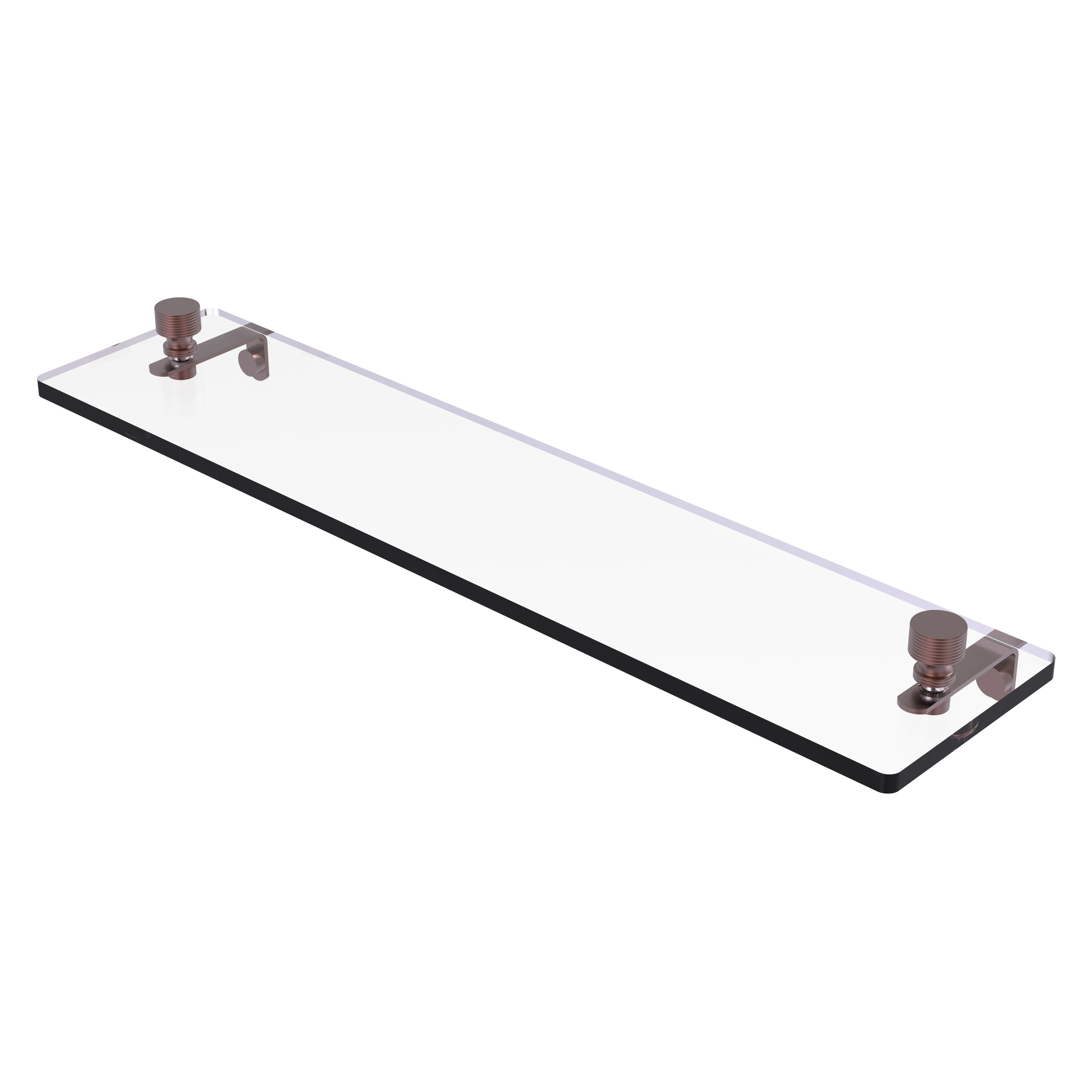 Allied Brass FT-1/22-CA Foxtrot Antique Copper Wall mount Bathroom Shelf ( 22-in x 3-in x 5-in )