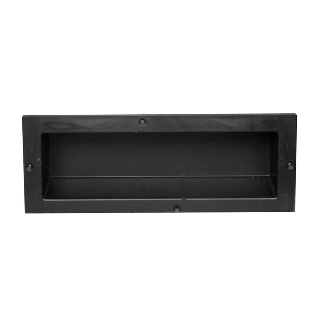 Black Plastic 16'' x 6'' Shower Niche with Recessed Shelf