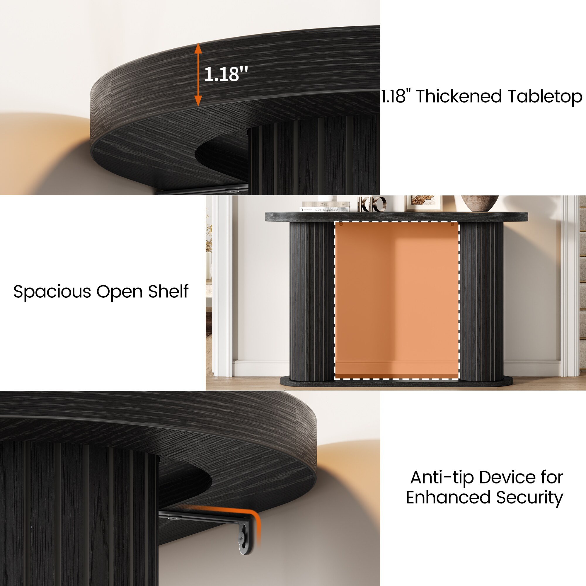 Garvee BLACK DUSCS Console-Sofa-Tables - View #3