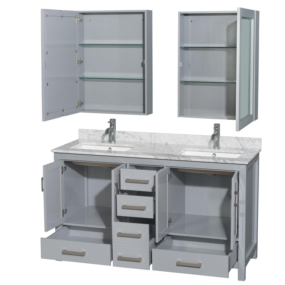 Wyndham Collection WCS141460DGYCMUNSMED Bath-Vanity-Combo - View #2