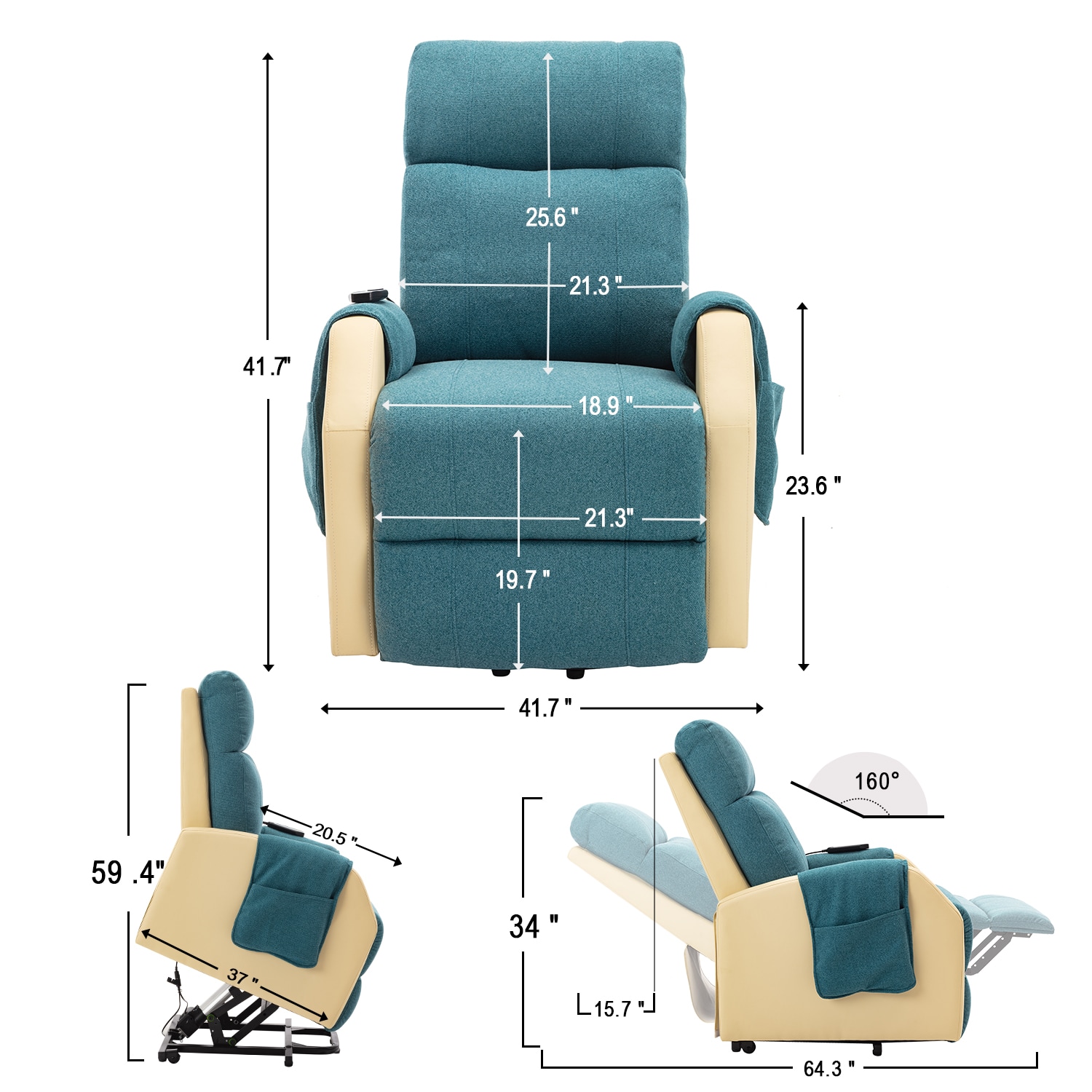 CASAINC RF-500-211-CBLC-TR recliners - View #16