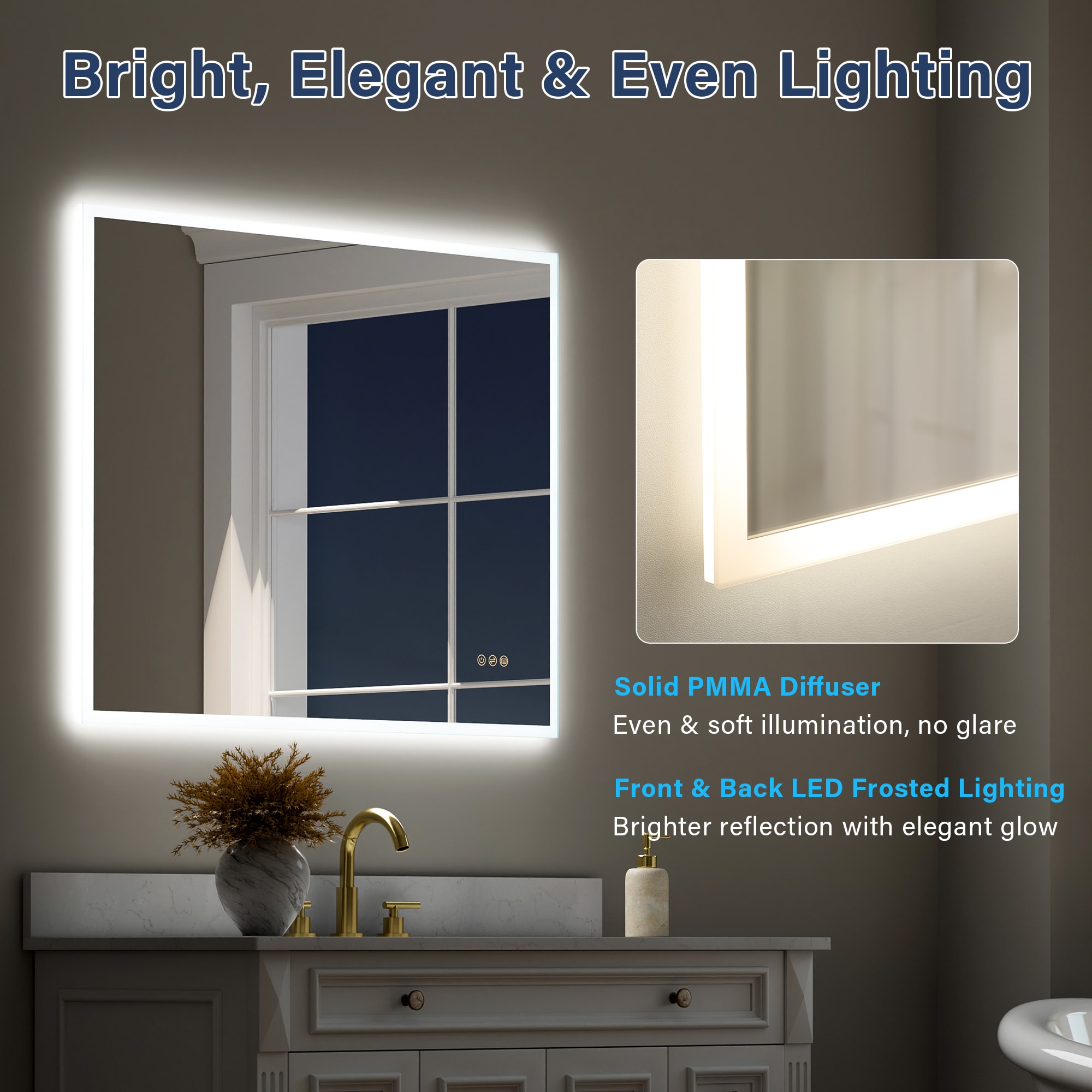 CALVON WMR10W40 Framed-Bath-Mirrors - View #3