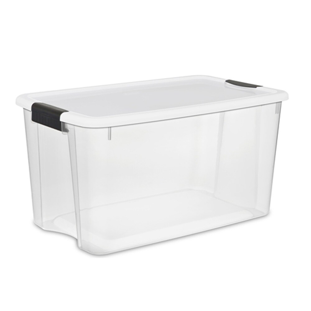 Sterilite Corporation 10-Pack Medium (64-Quart) Clear Tote with ...