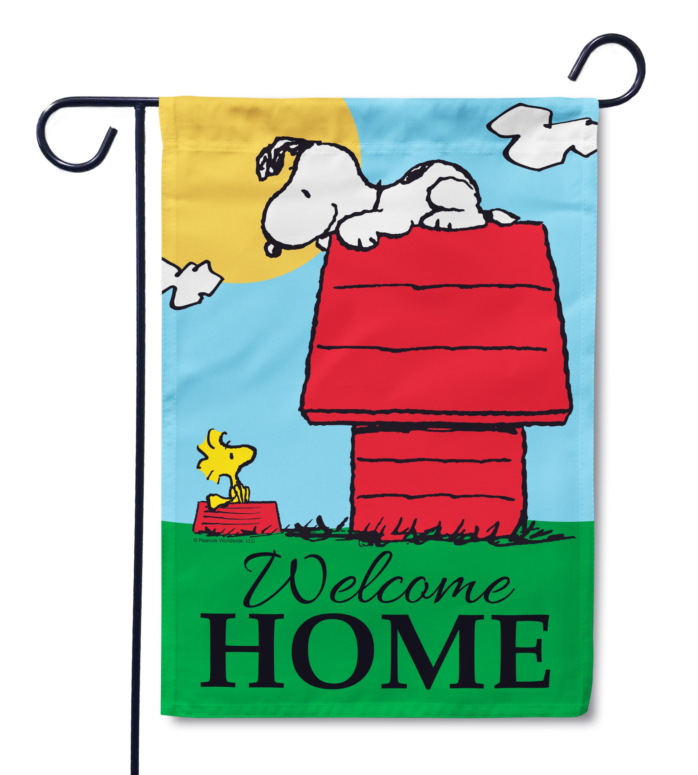 Peanuts Welcome Home Snoopy 1.44-ft W x 2.91-ft H Summer Garden flag Kit