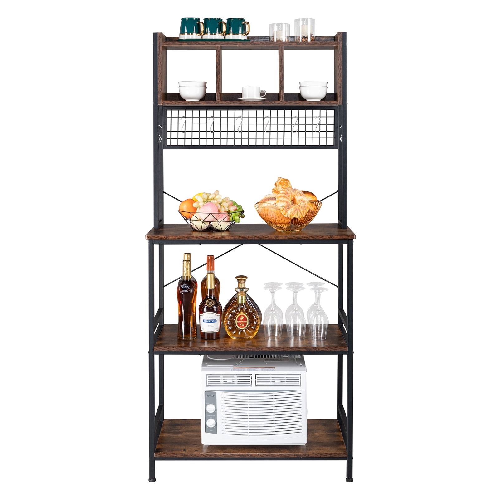 Winado LO1G51000252 Traditional Brown Iron Bakers rack