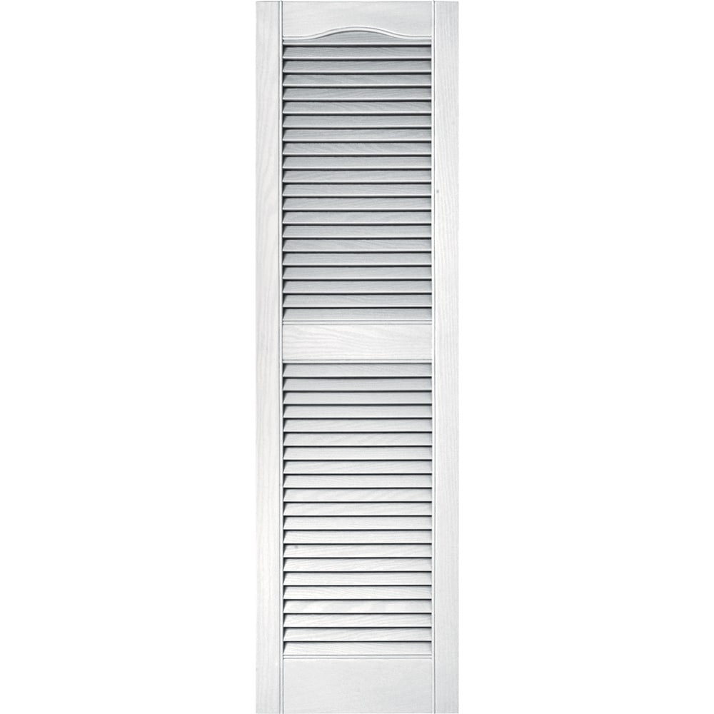 Vantage V1711452001 14.563-in W x 51.75-in H White Louvered Exterior Shutters ( 1 -Pack )
