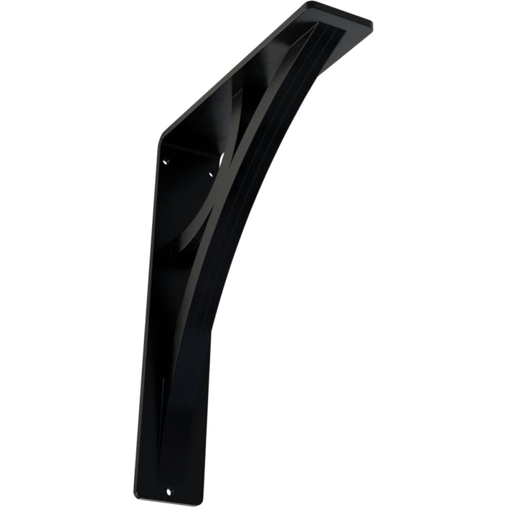 Ekena Millwork BKTM02X07X10TGL Galveston 7.5-in x 2-in x 10-in Black Steel Countertop support bracket
