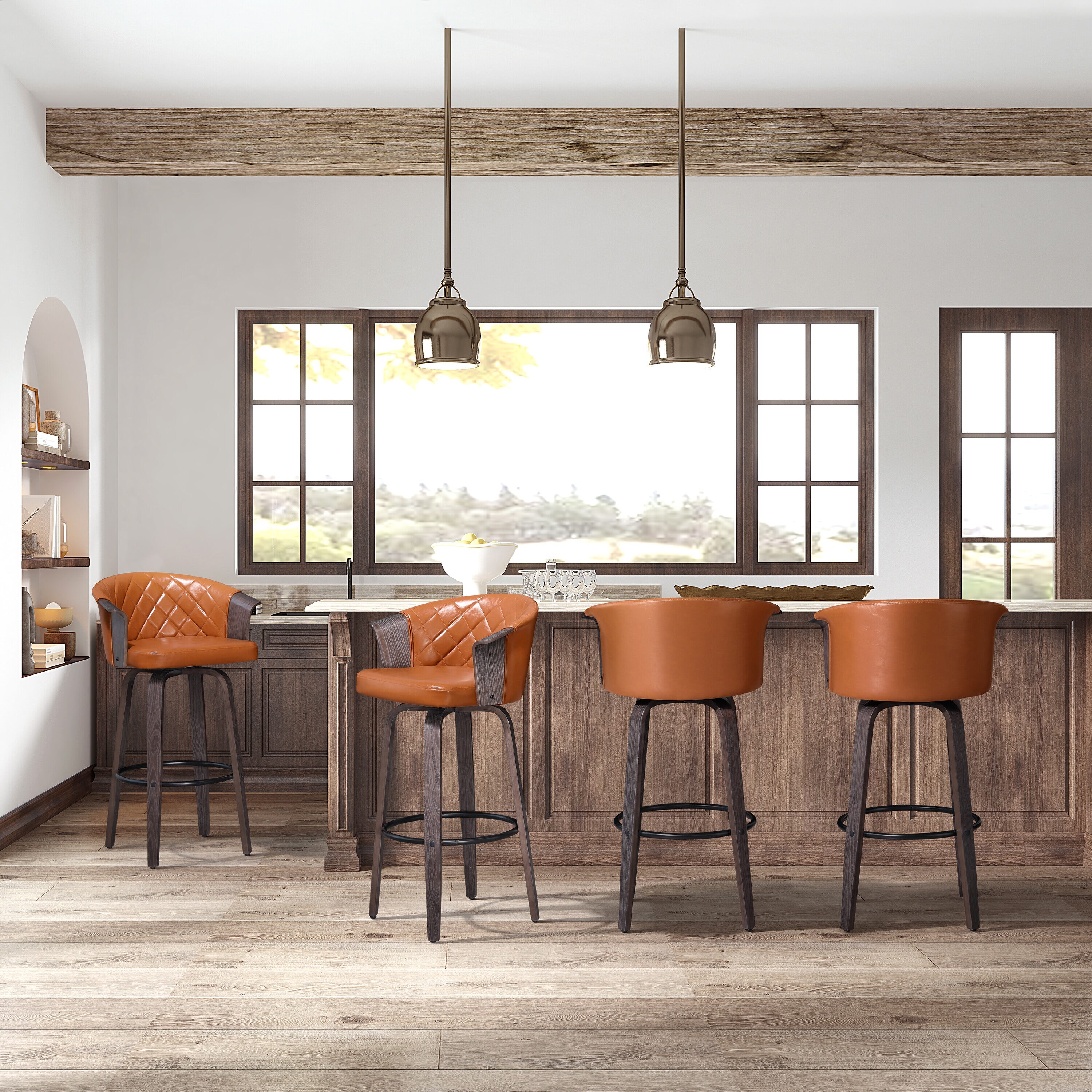 Art Leon BS032-2-BR-PU stools - View #6