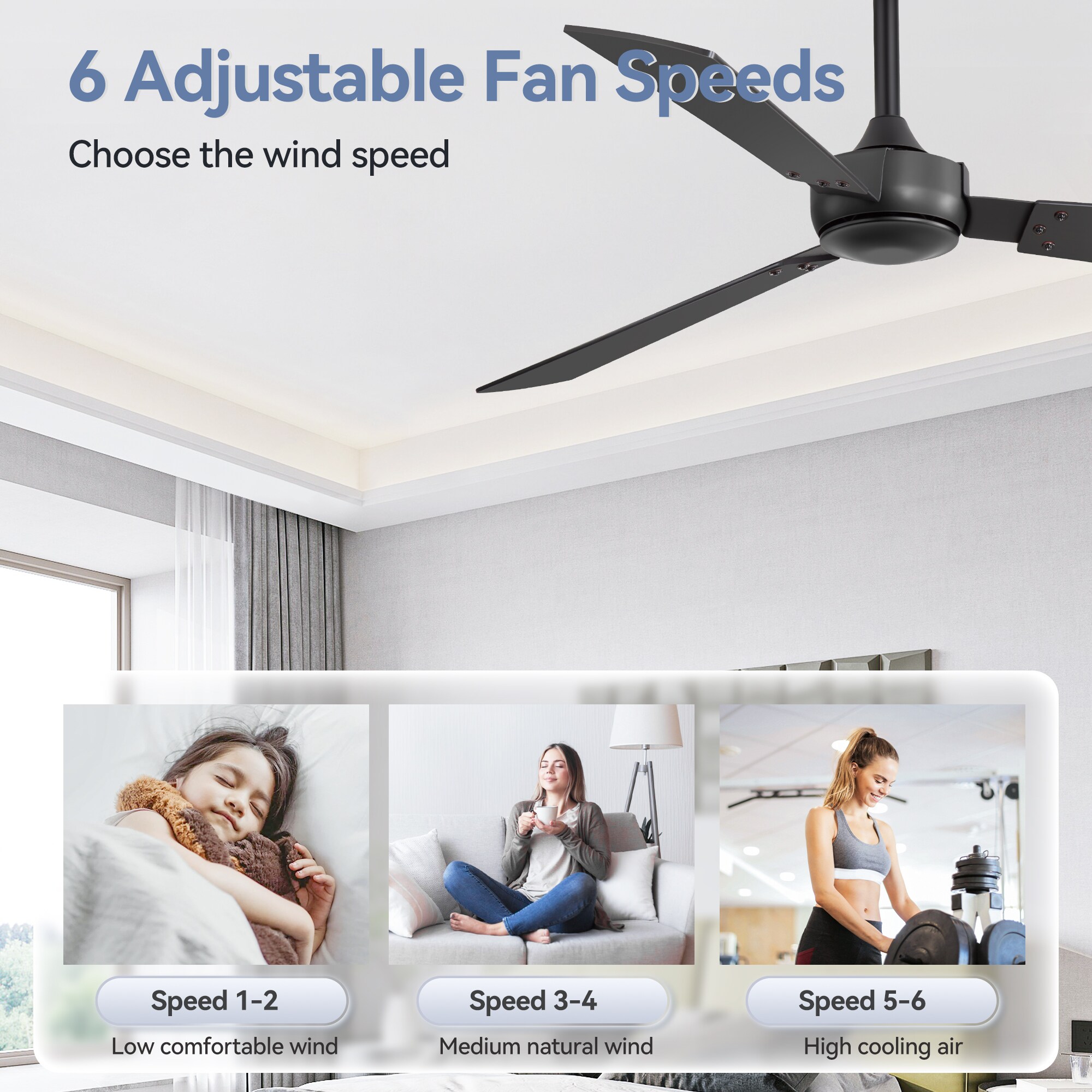 Breezary 35063-BK-NL-2PCS Ceiling-Fans - View #8