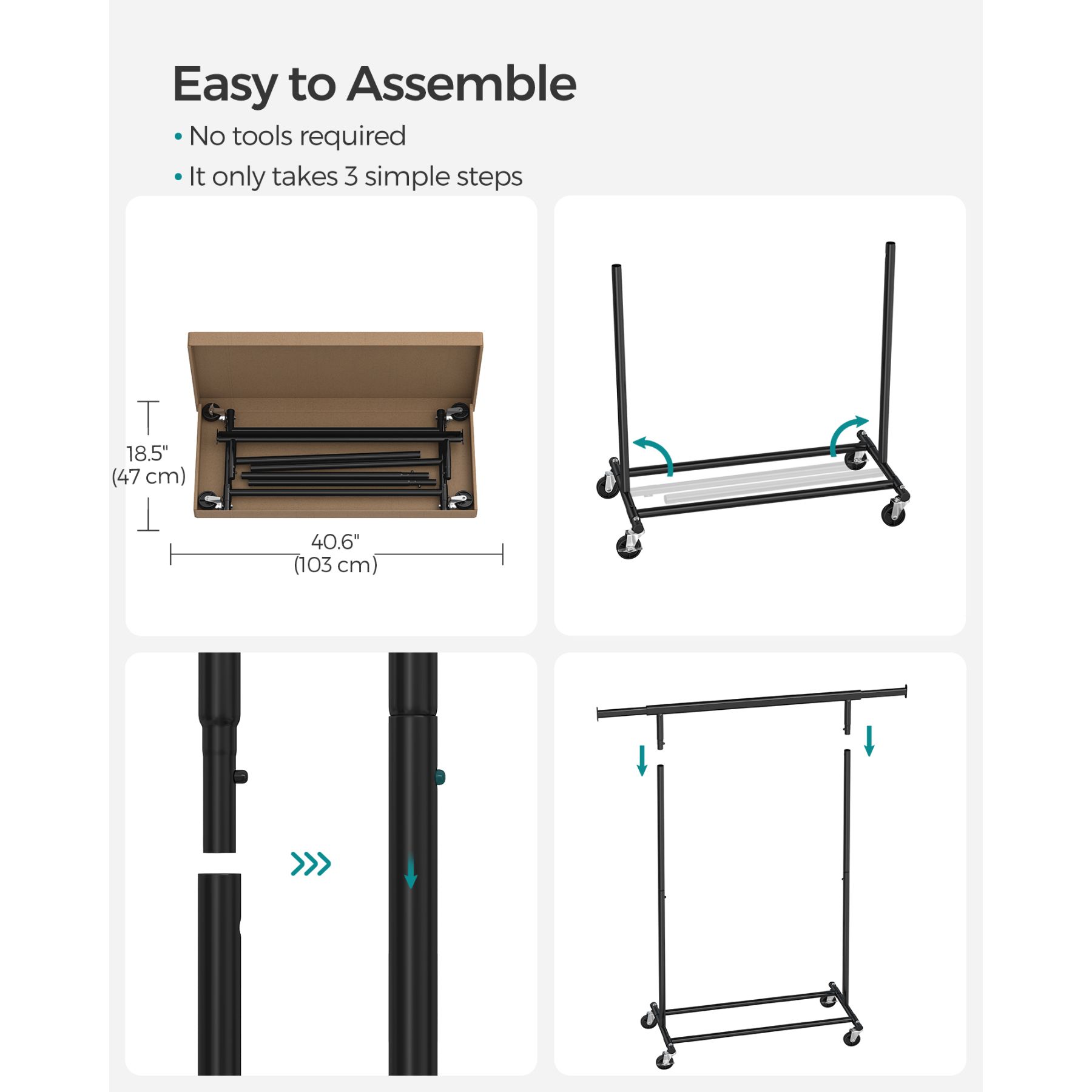 Slickblue D-SM-1VKB31RSHU Garment-Racks - View #7
