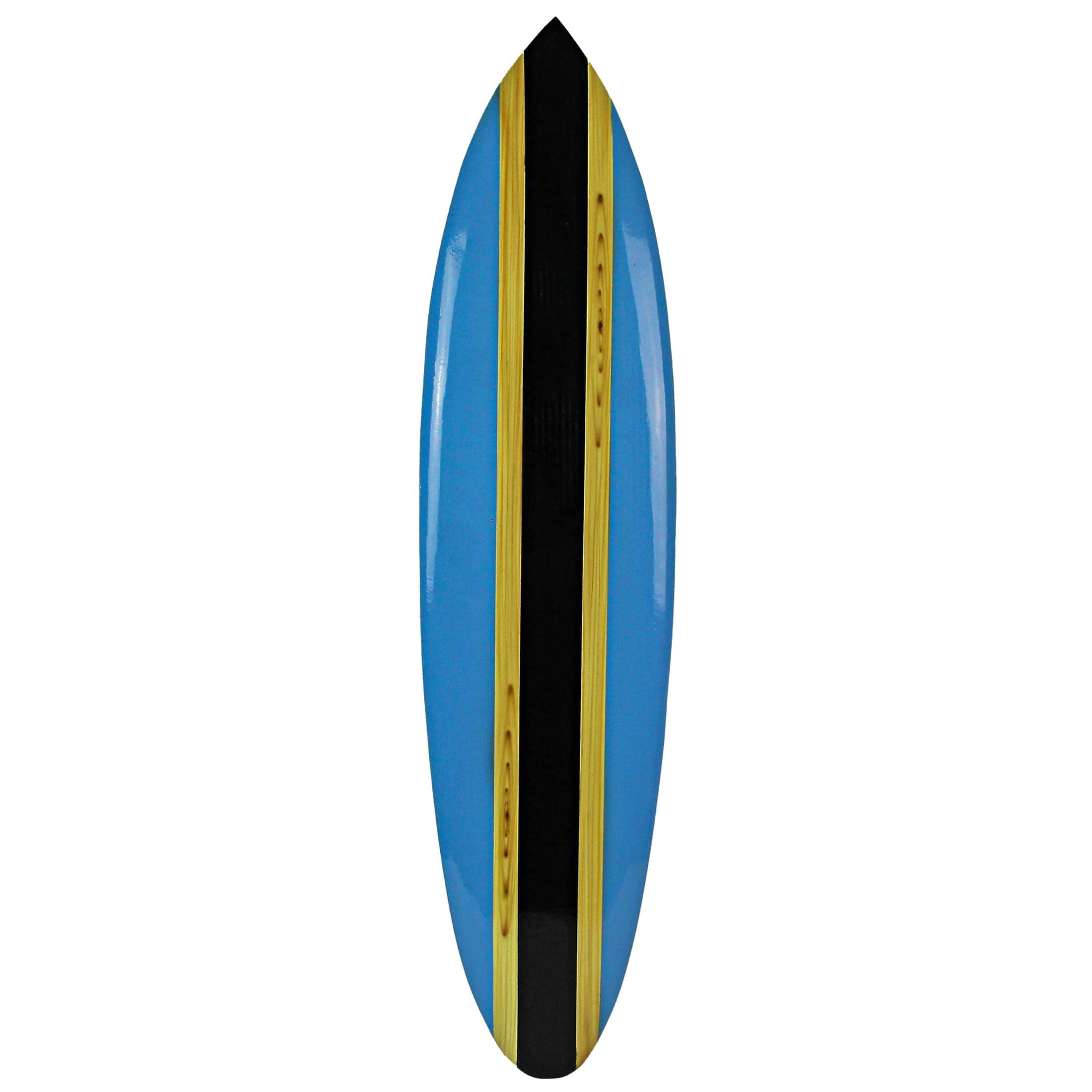 Chesapeake Bay JDY-20722-BU Striped Wooden Surfboard Wall Hanging 39 inch Beach Decor