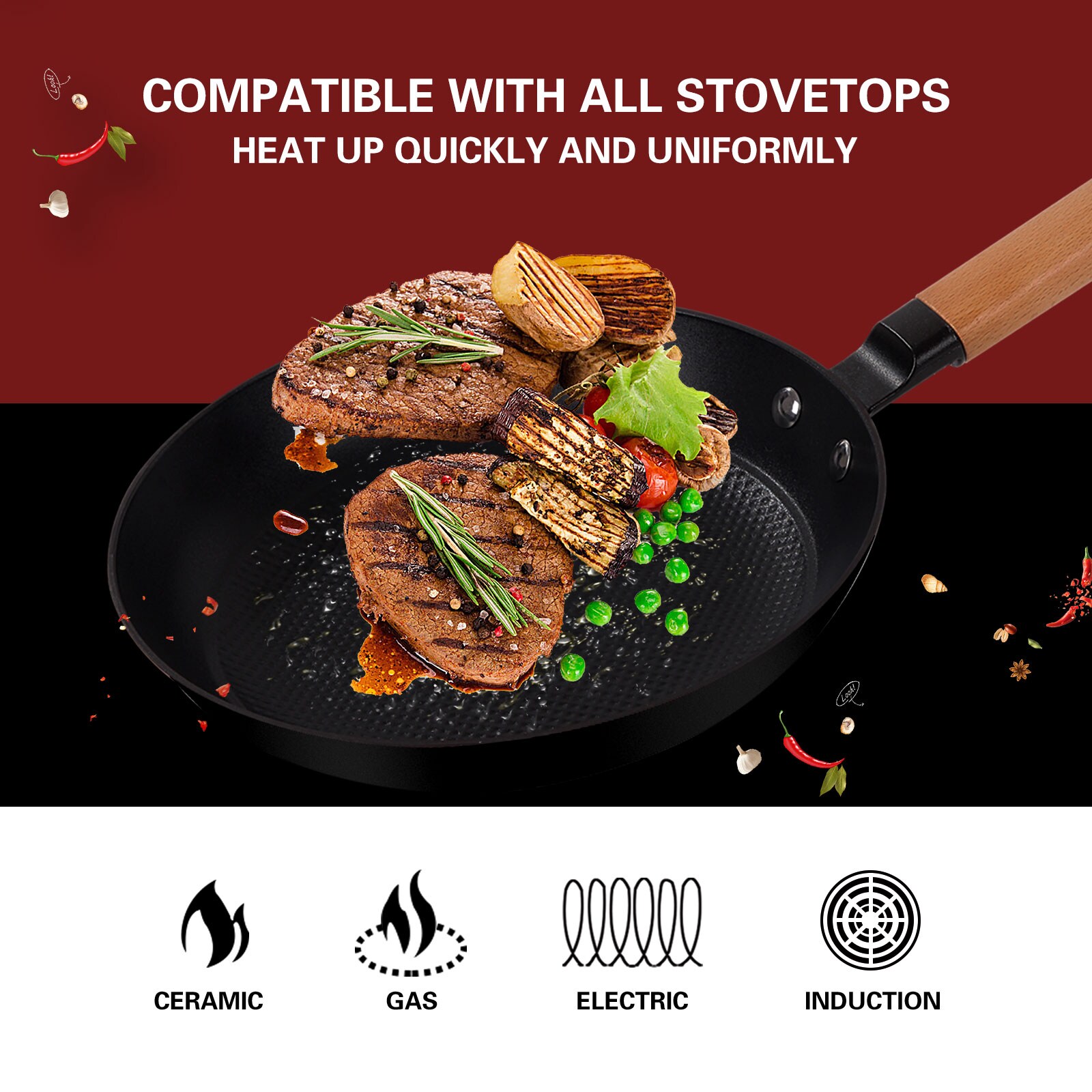LTMATE LSDT-10-BLK Cooking-Pans-Skillets - View #8