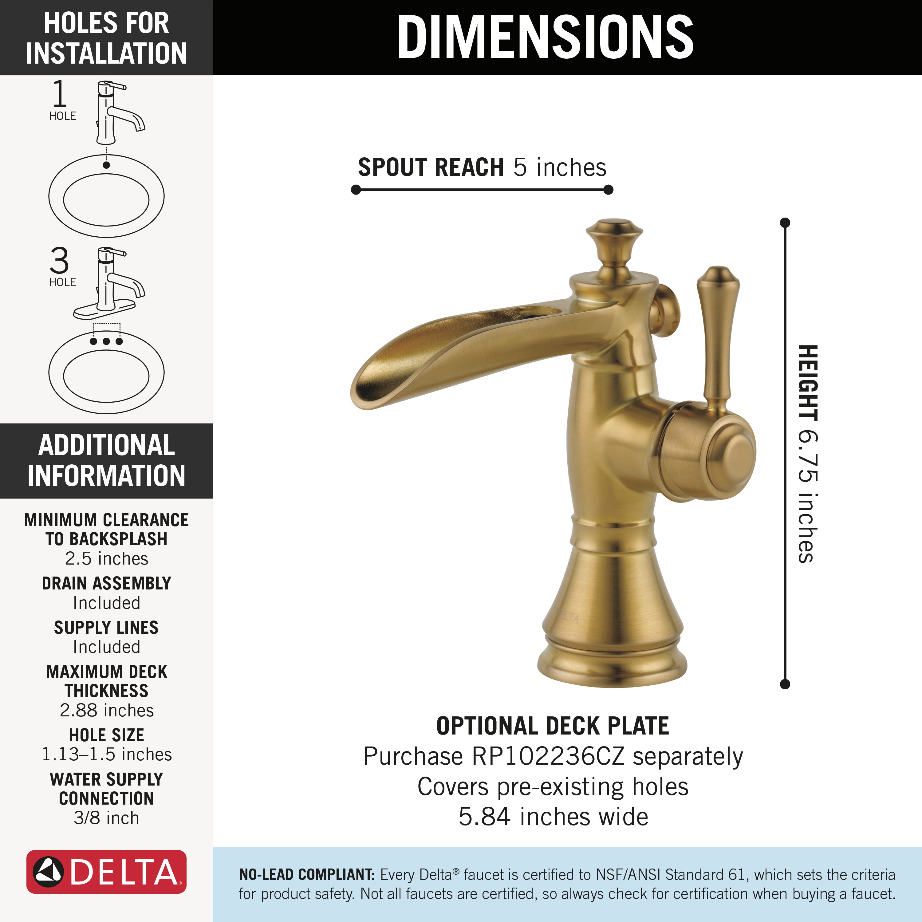 Delta 598LF-CZMPU Lavatory-Faucets - View #3