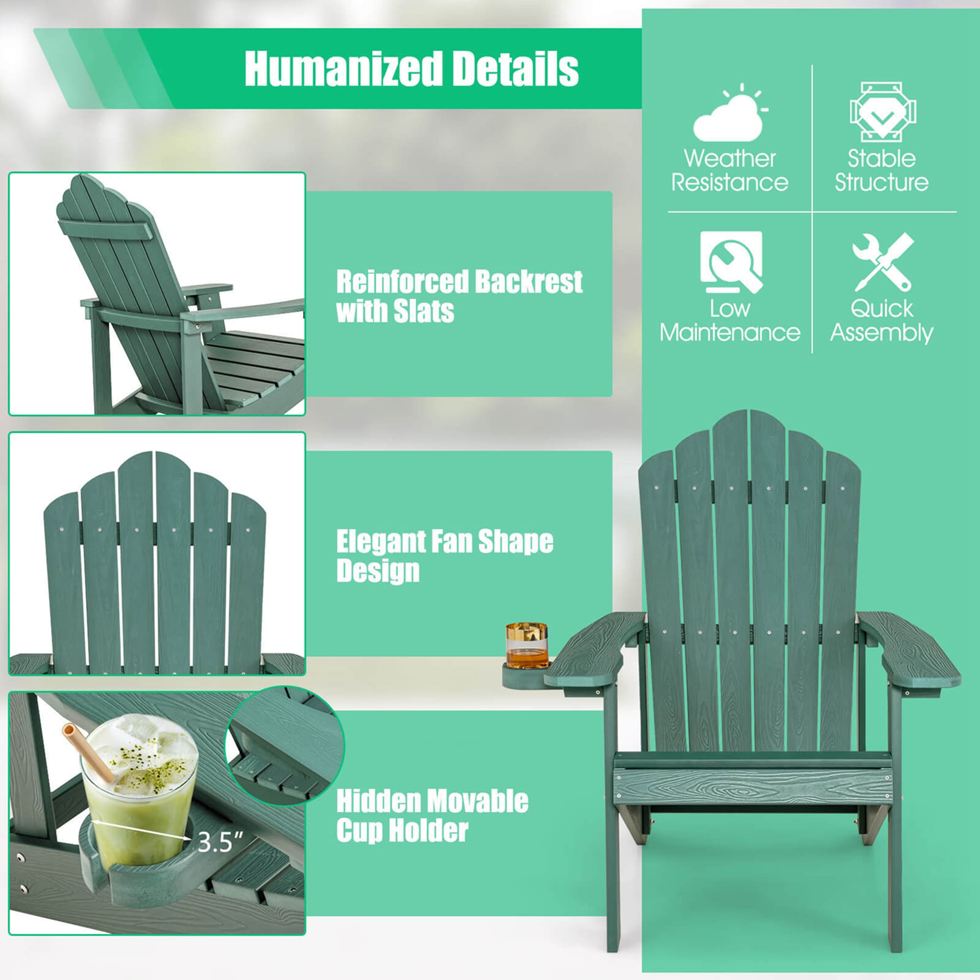 Costway HCST01551 Patio-Chairs - View #4
