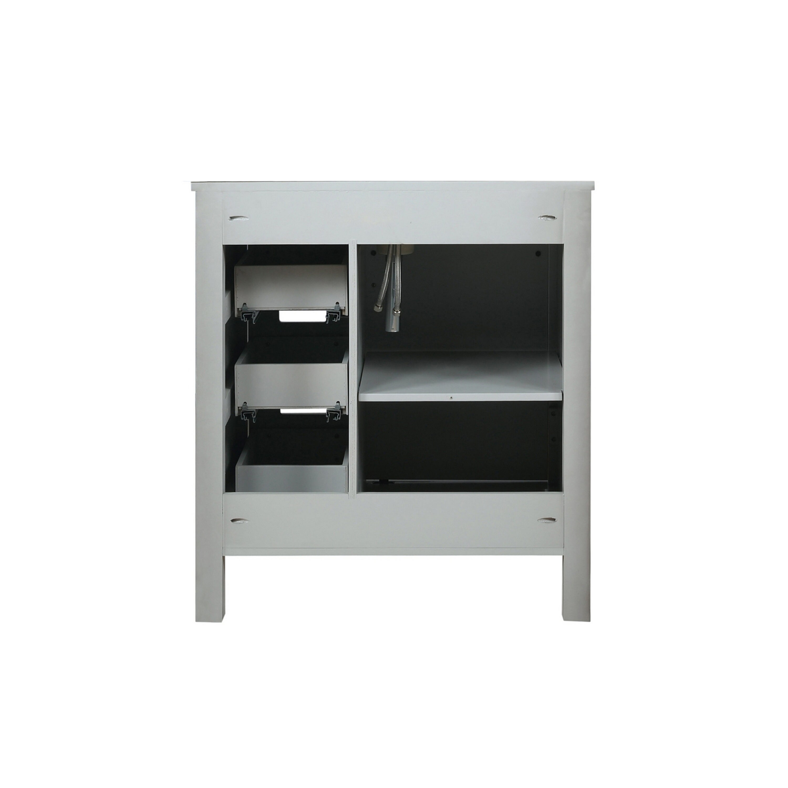 Lexora Marsyas 30-in Ash Gray Bathroom Vanity Cabinet in the Bathroom ...