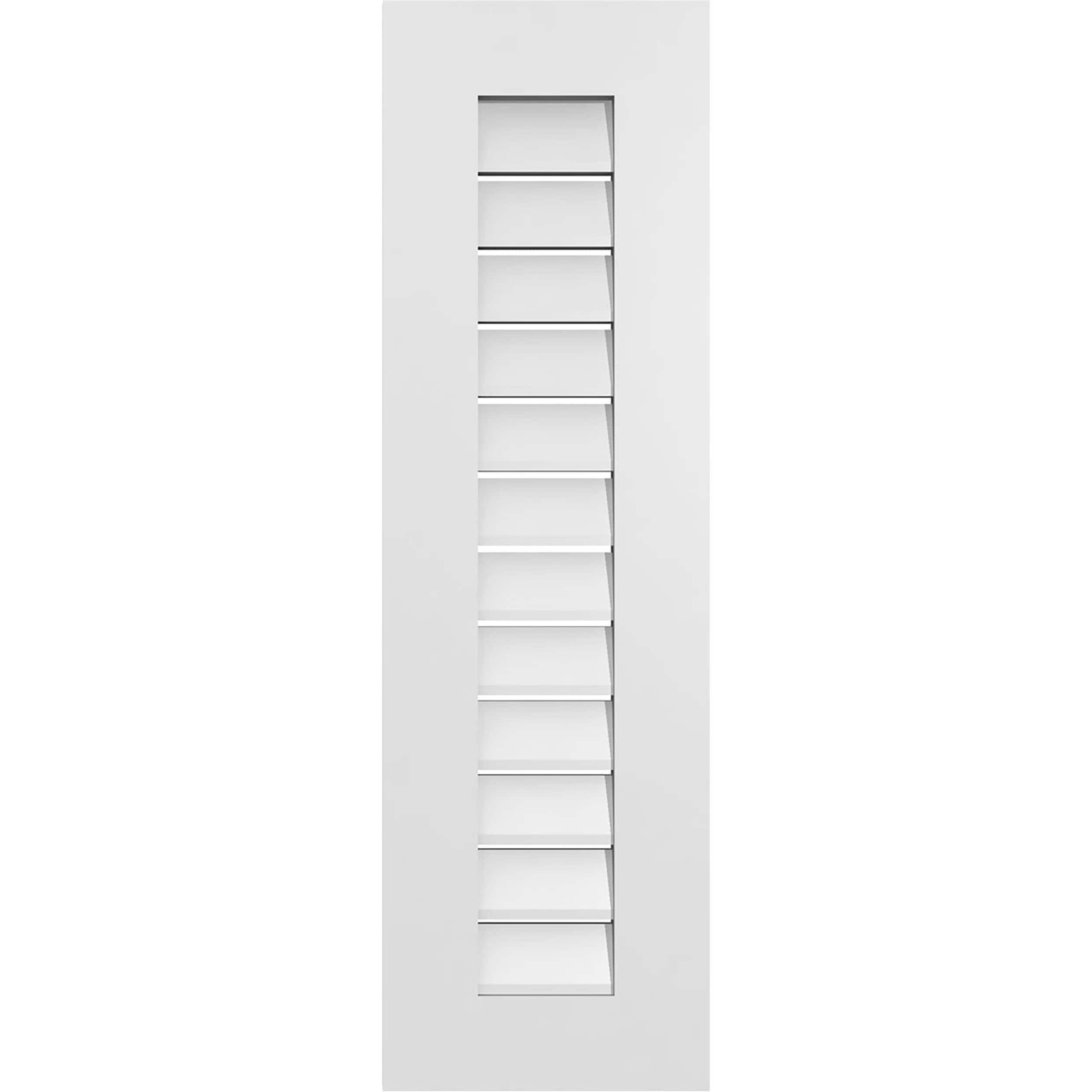 Ekena Millwork GVPVE12X4001SF 12-Inches x 40-Inches Off-white Rectangle PVC Gable Louver Vent