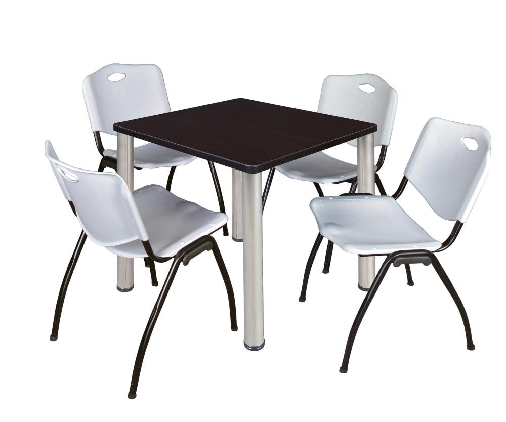 Regency TB3030MWBPCM47GY Breakroom Brown 4-Person Training Table (30-in W x 29-in H)