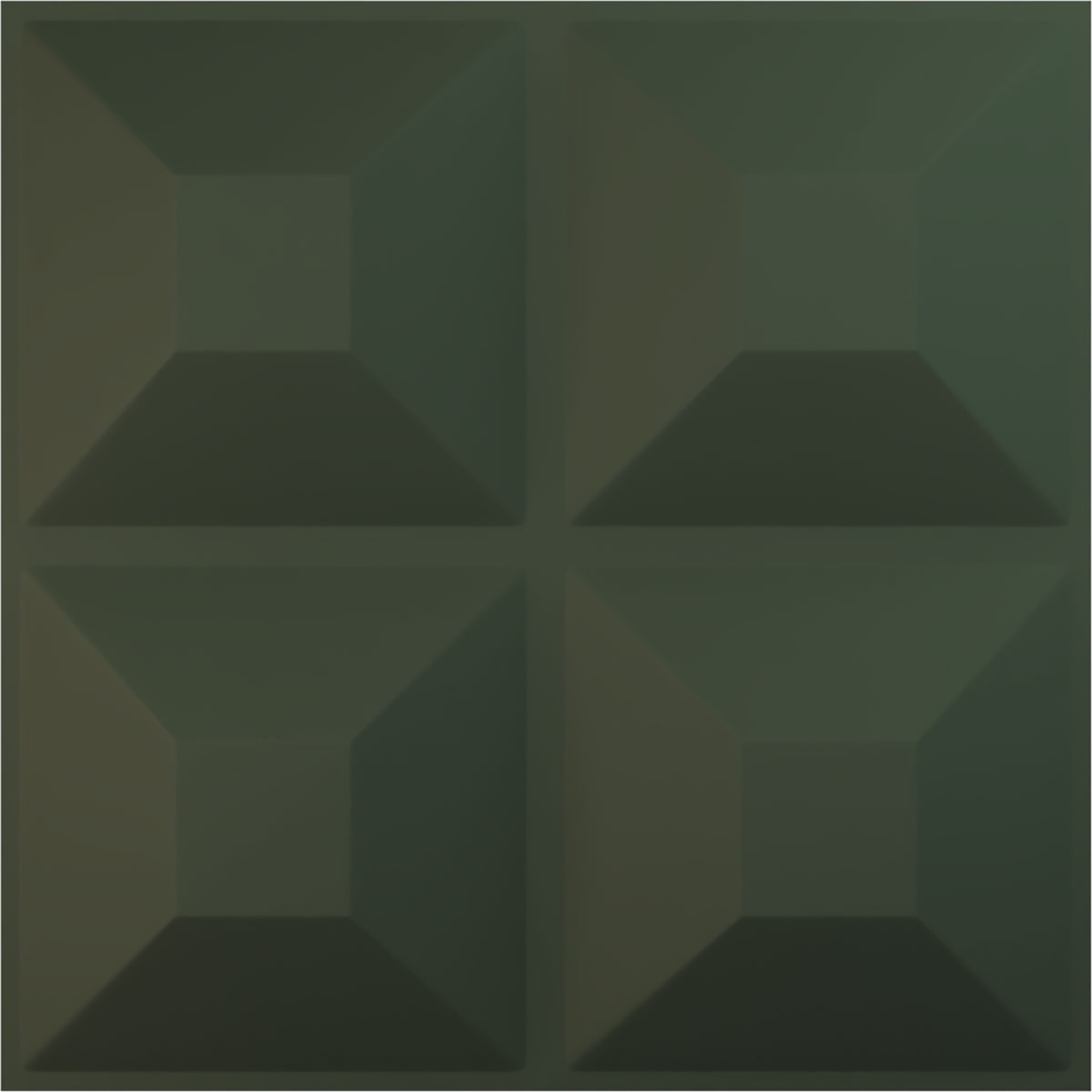 Ekena Millwork WP12X12SWGHC-CASE-12 11-7/8-in x 11-7/8-in Embossed Paintable/Stainable Green PVC Wall Panel ( 12 -Pack, Covers 11.76-sq ft )