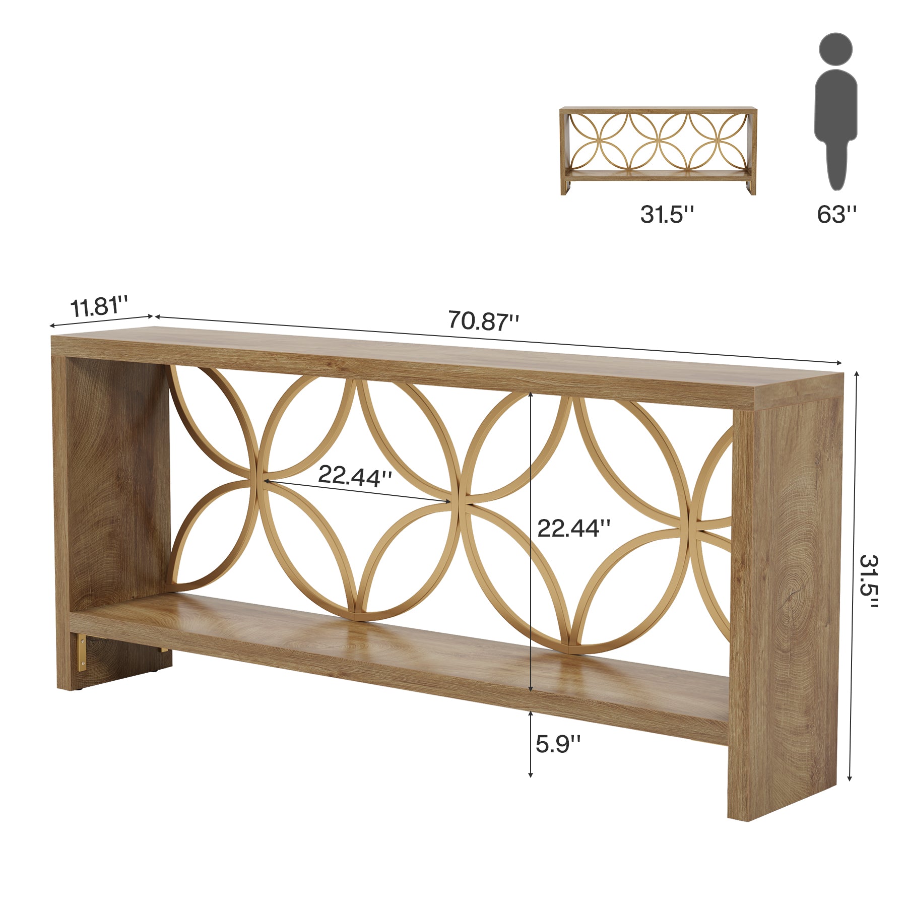 Slickblue D-TB-1300 Console-Sofa-Tables - View #3
