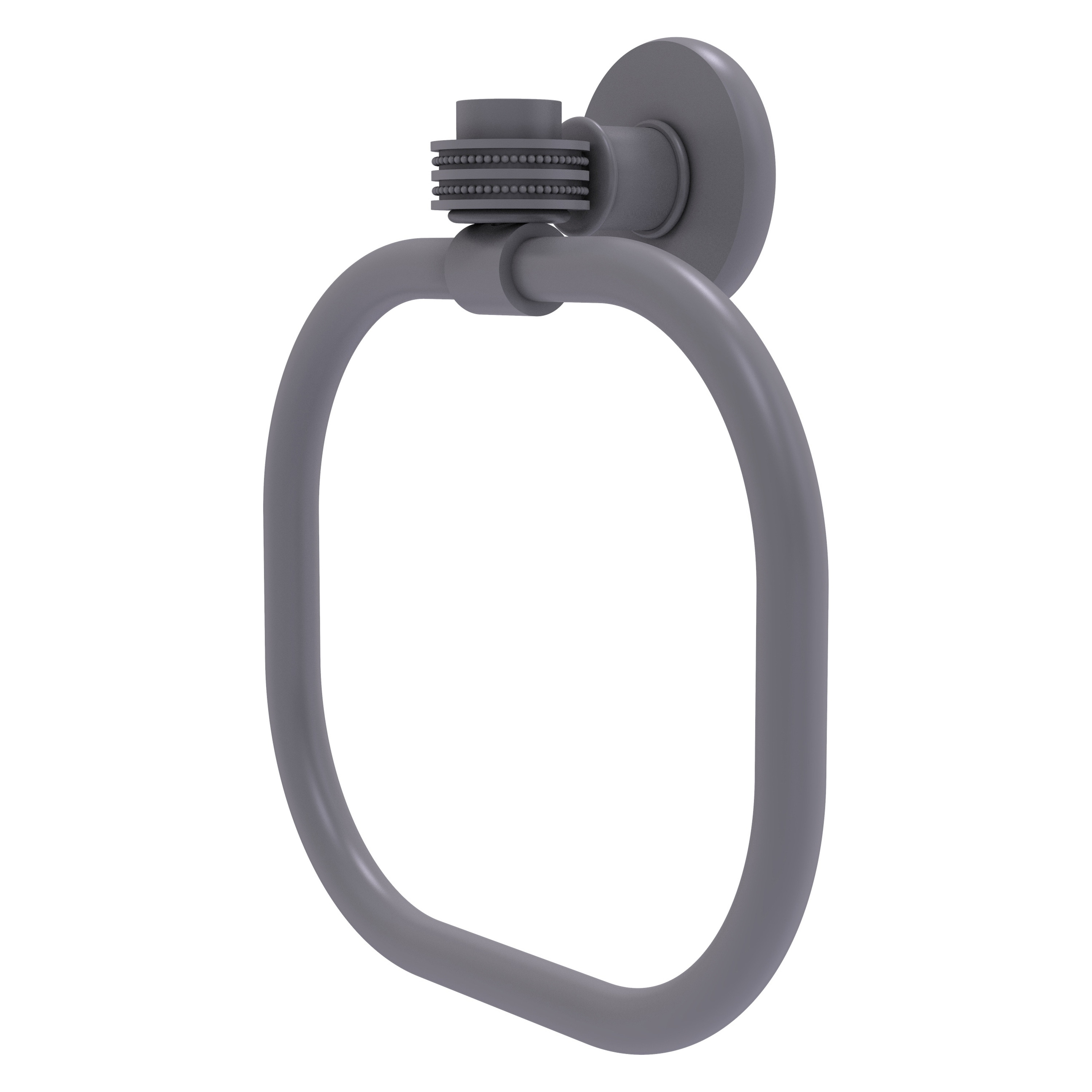Allied Brass 2016D-GYM Continental Matte Gray Wall mount Single Towel Ring