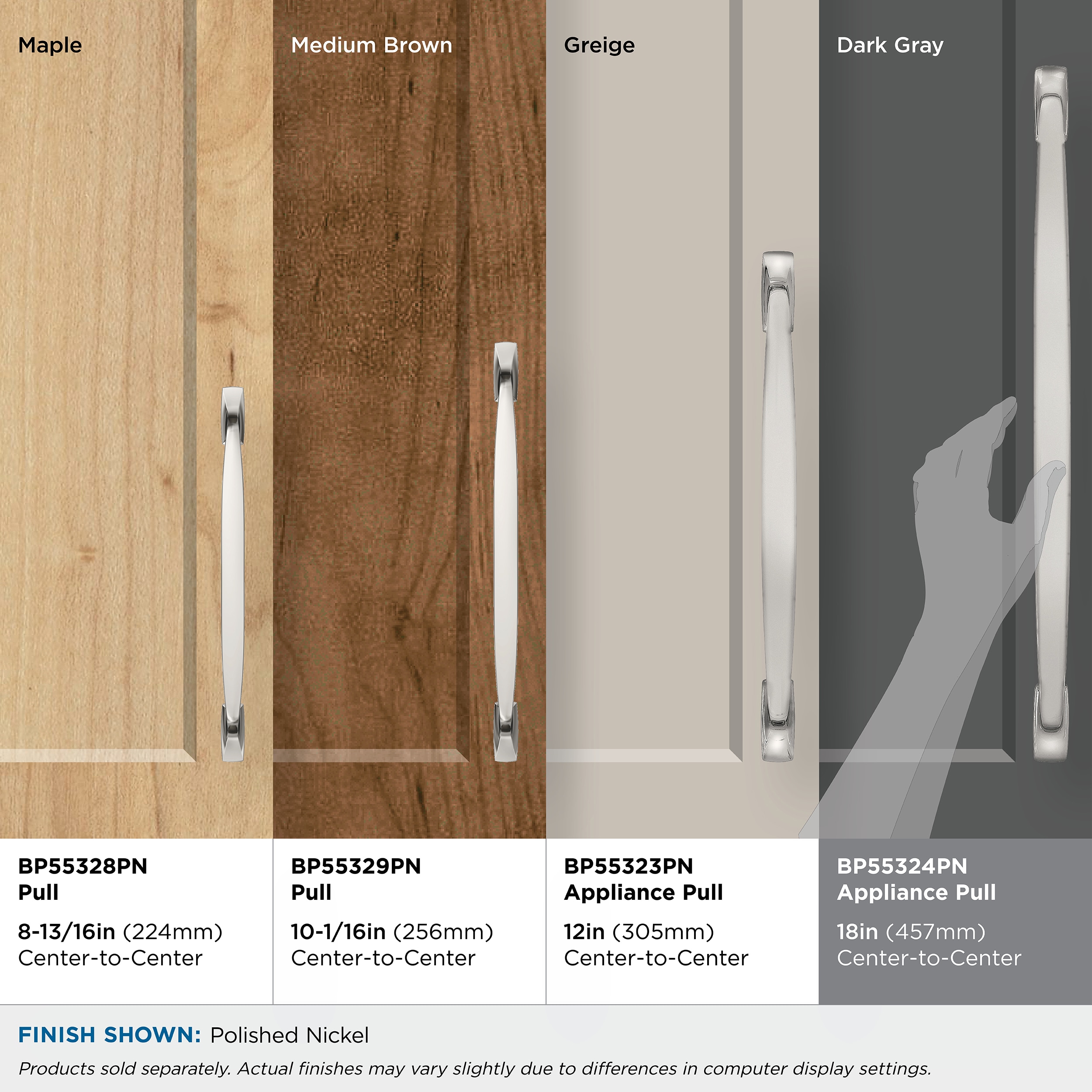 Amerock BP55324PN Cabinet-Pulls - View #7