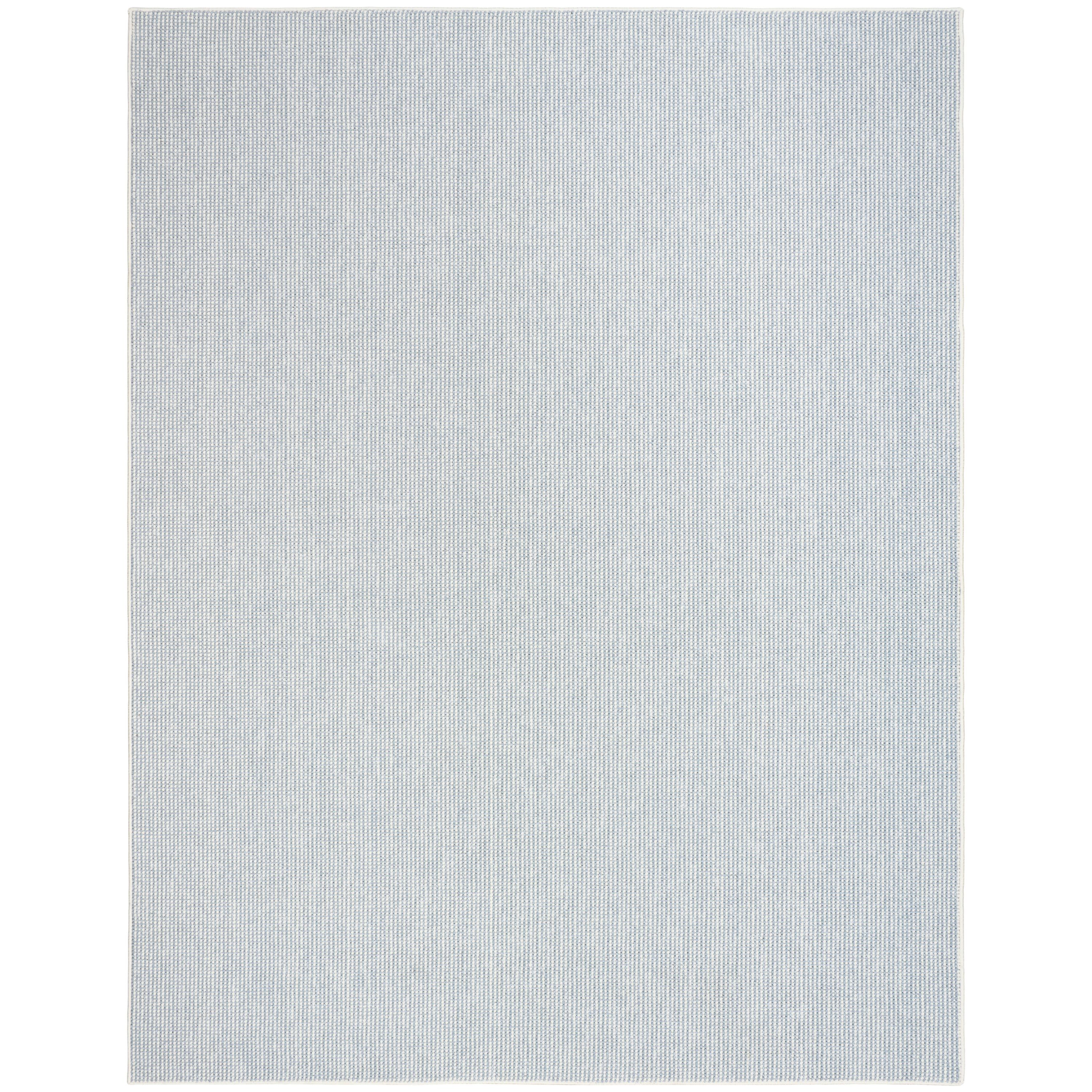 Home Textured Home 8 x 10 ft Ivory Blue Indoor Area Rug
