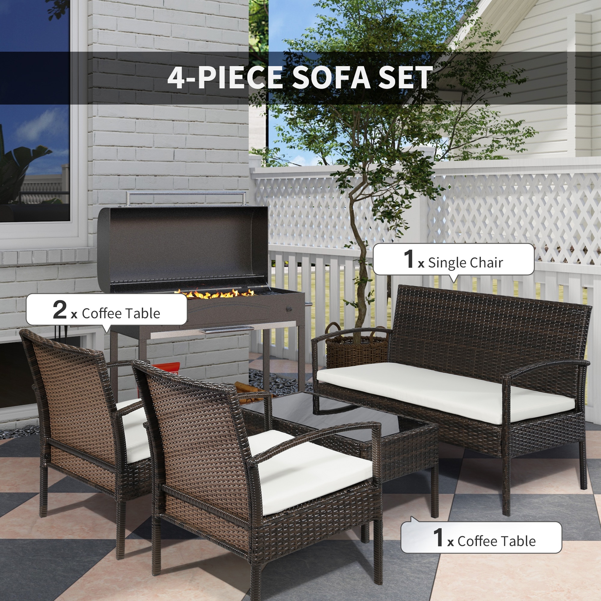 Outsunny 863-028BN Patio-Conversation-Sets - View #9
