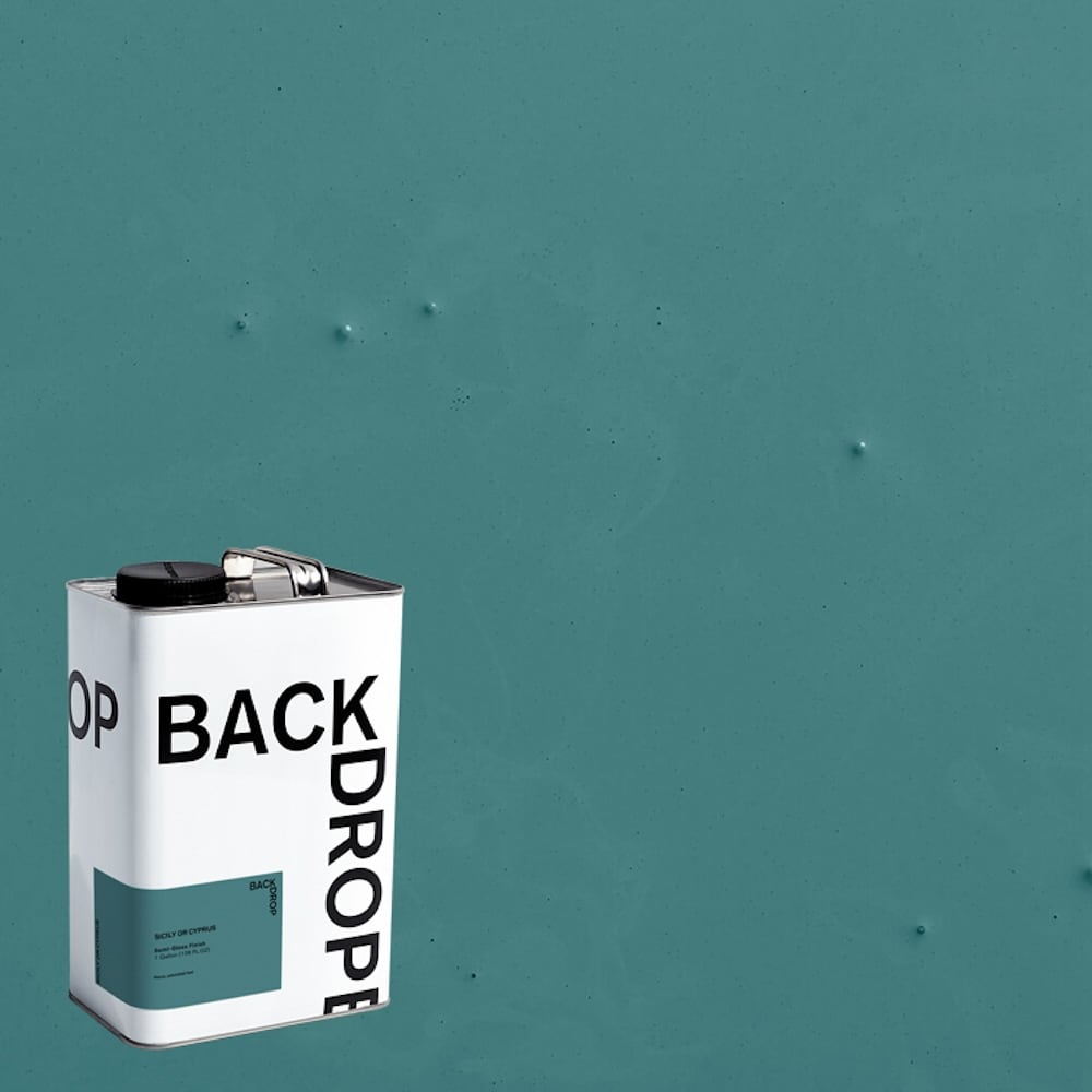 BACKDROP BD255302301 Semi-gloss SICILY OR CYPRUS Warm, saturated teal Enamel ( 1-gallon )