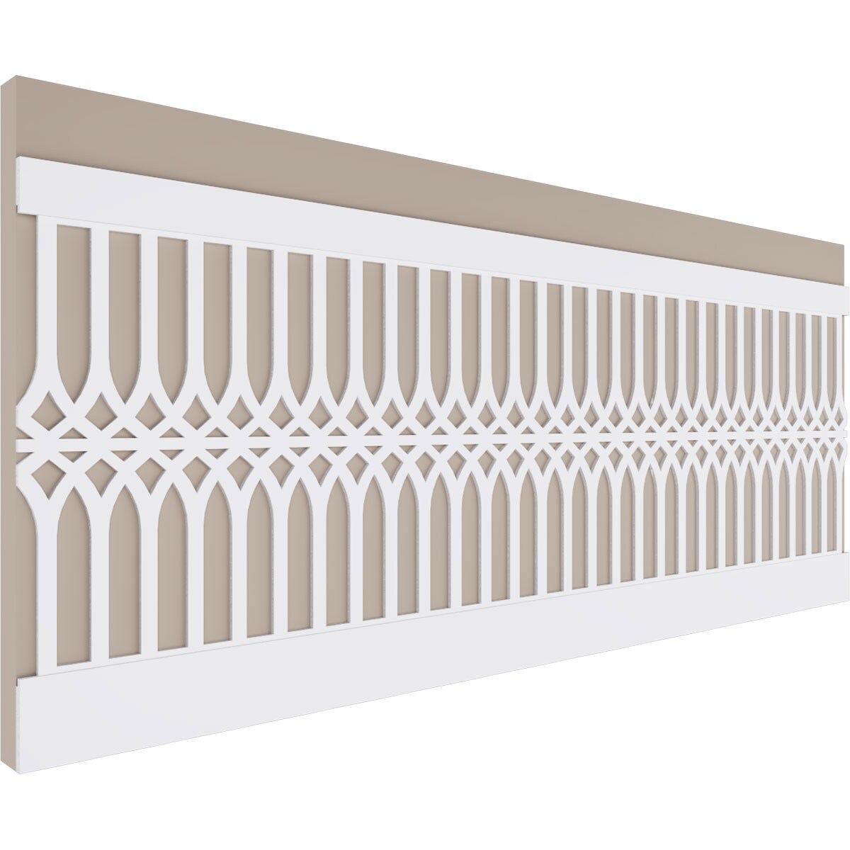 Ekena Millwork WPK36X94CRP 36-in x 94-1/2-in Smooth Paintable/Stainable White PVC Wainscoting Wall Panel ( 23.64-sq ft )