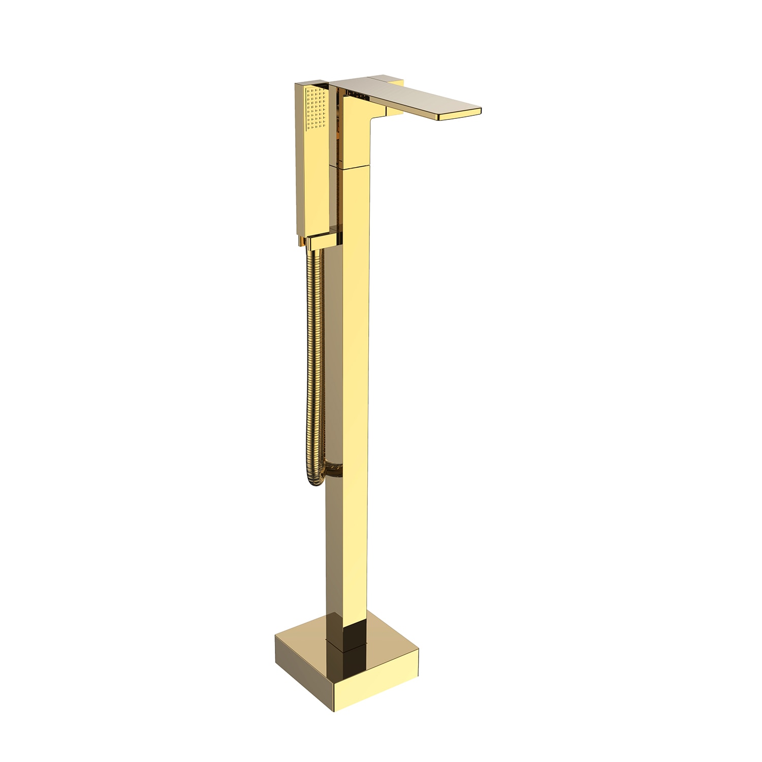 Maincraft HHK021TG Titanium Golden 1-handle Freestanding High-arc Bathtub Faucet with Hand Shower