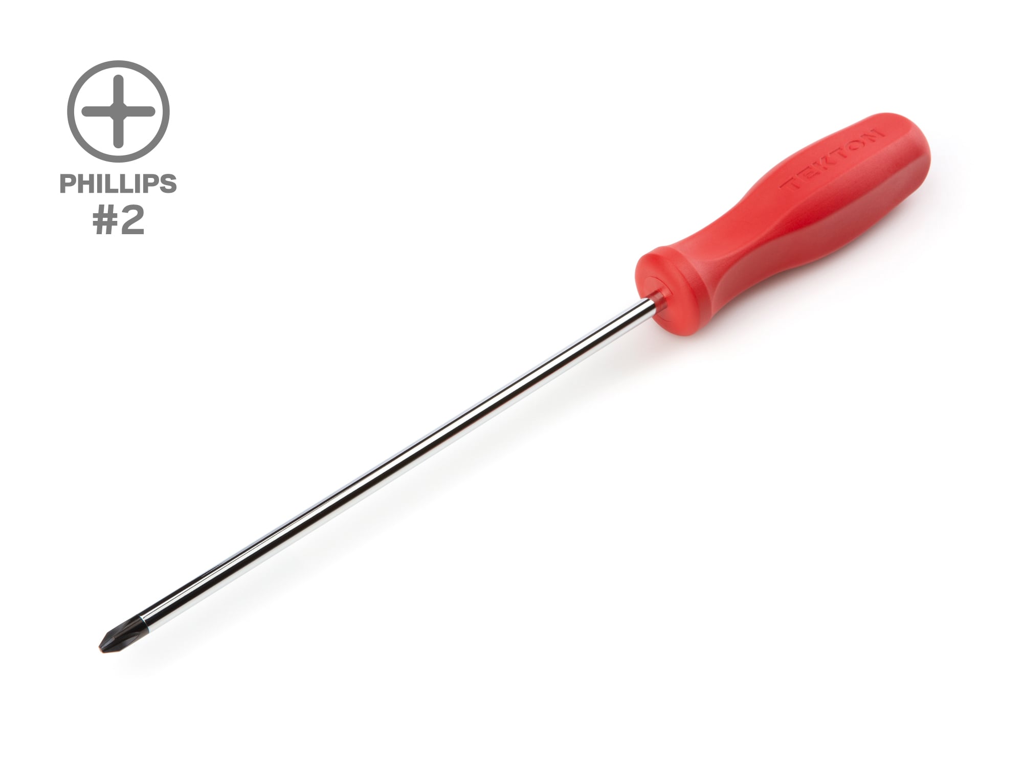 TEKTON DSP34002 Long #2 Hard Handle #2 8-in Phillips Screwdriver