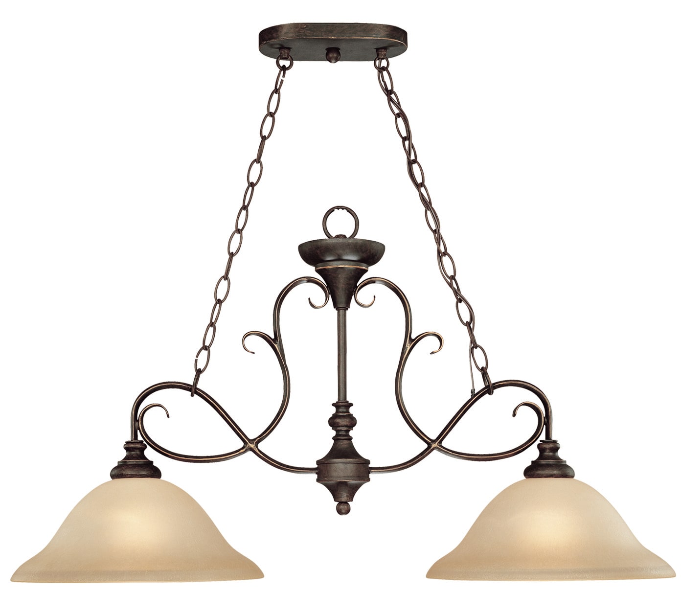 Craftmade Barrett Place 15-in Mocha Bronze Traditional Incandescent Semi-flush Mount Light