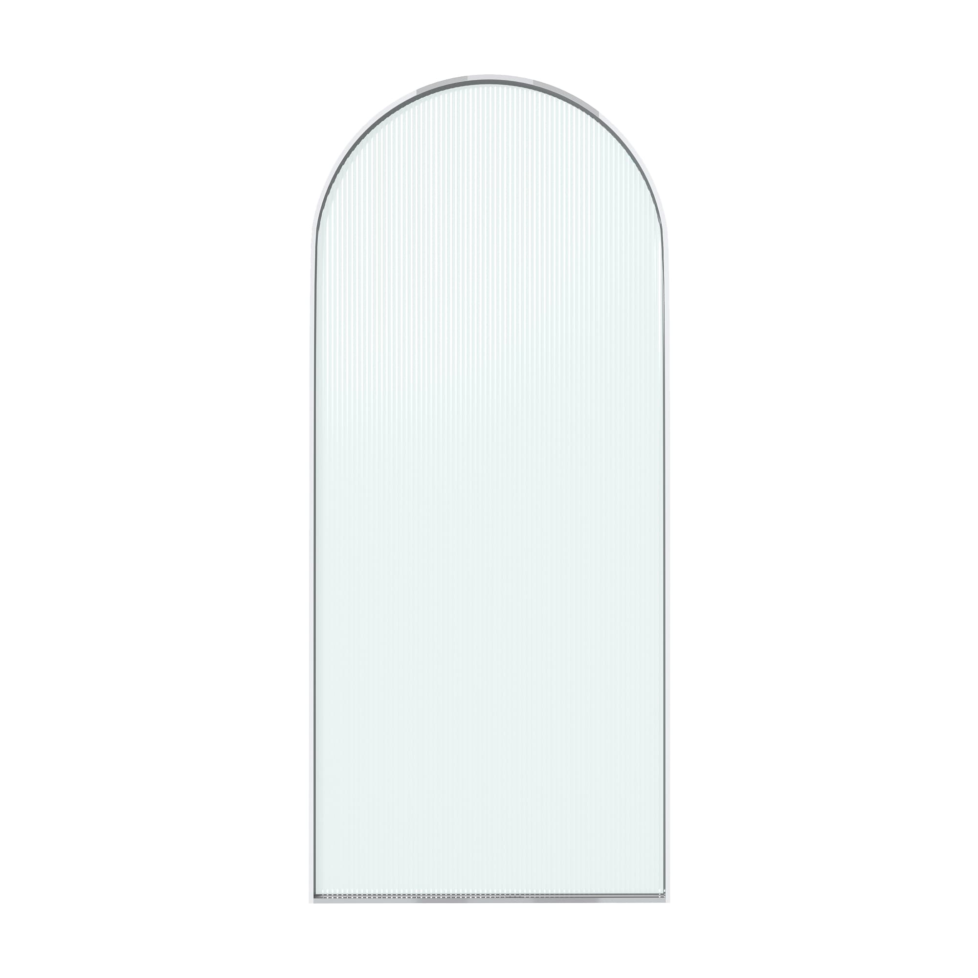 CASAINC CA13SN033478CH Chrome 34-in W x 78-in H Framed Fluted Glass Corner Fixed Shower door