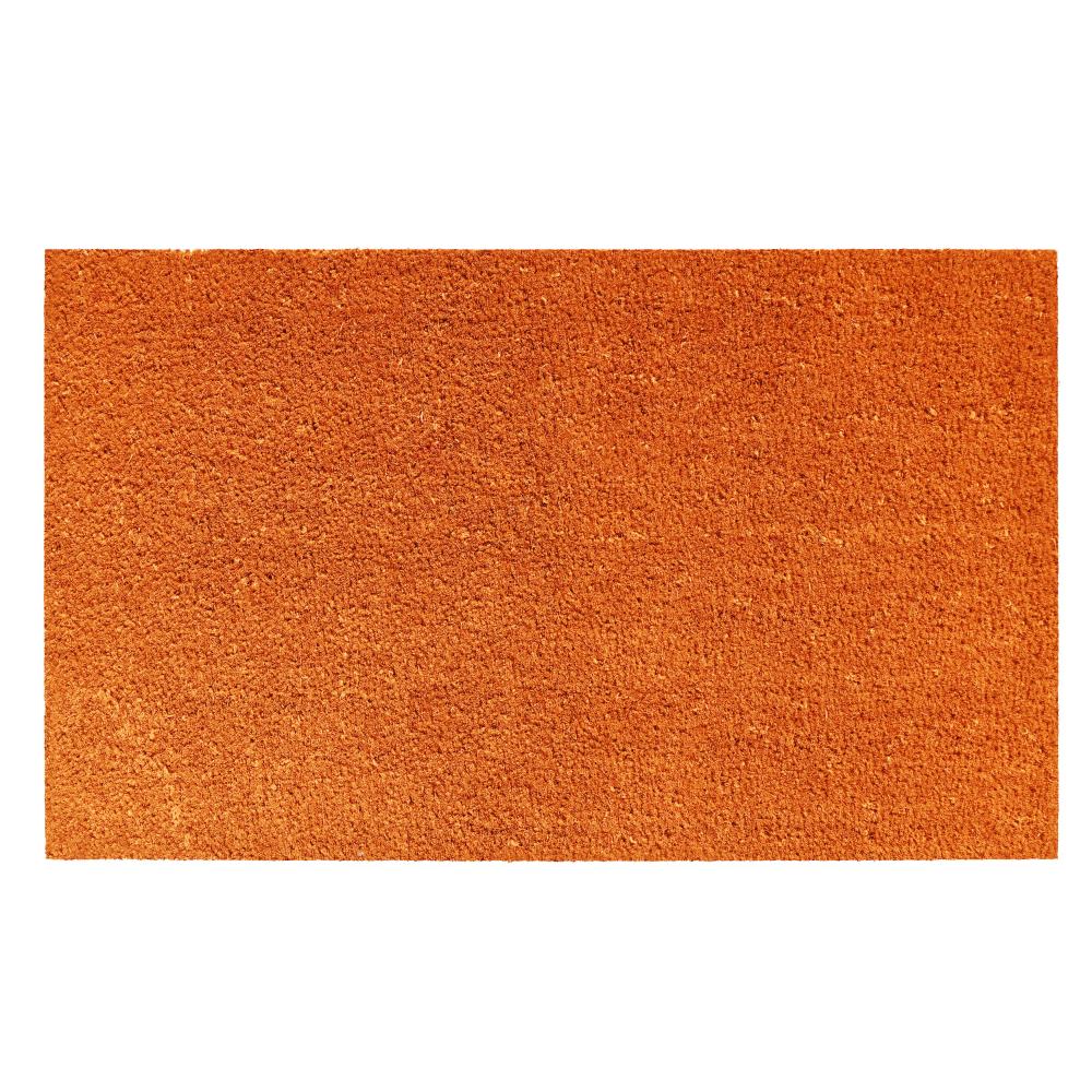 Callowaymills 105781729NP Orange Coir/Vinyl Rectangular Indoor or outdoor Decorative Door mat